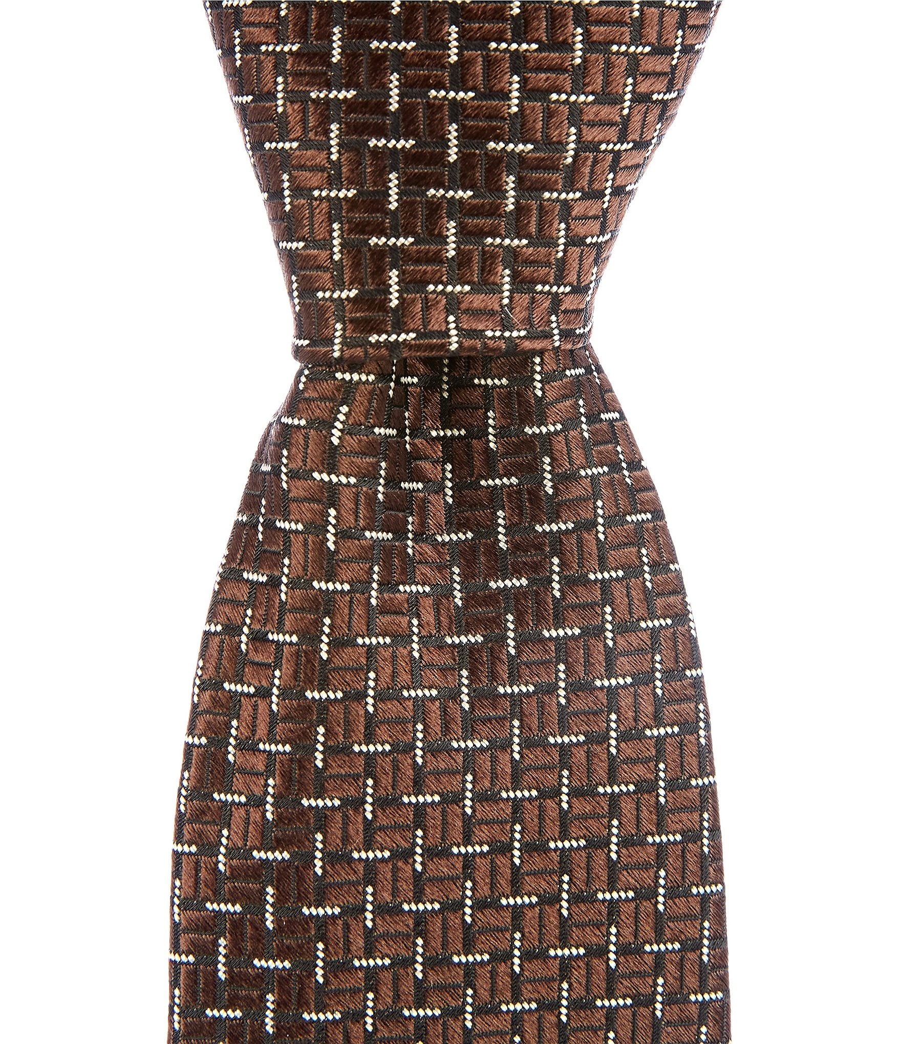 Murano Non Solid Solid Geo Narrow Silk Blend Tie