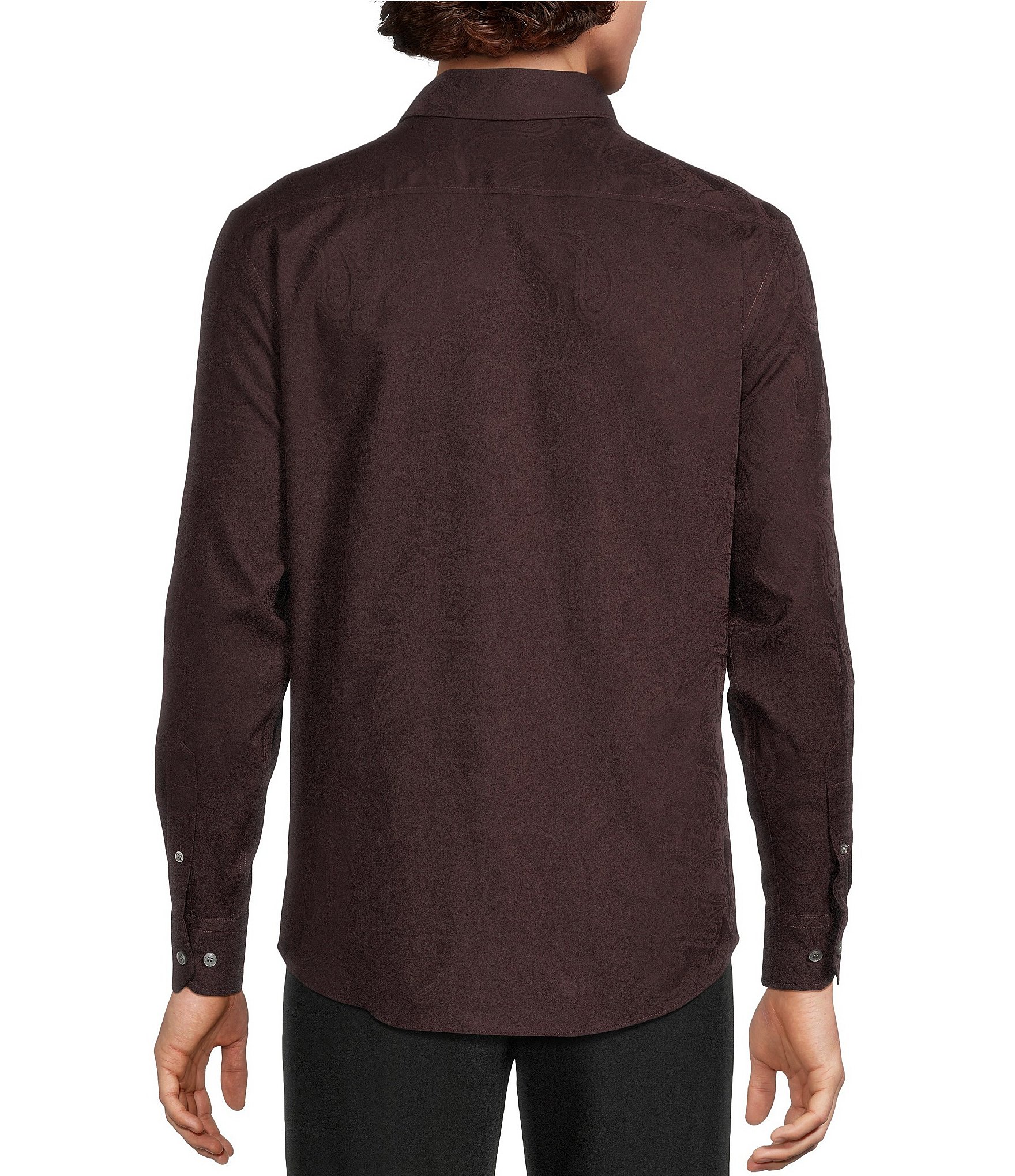 Murano Paisley Jacquard Long Sleeve Woven Shirt