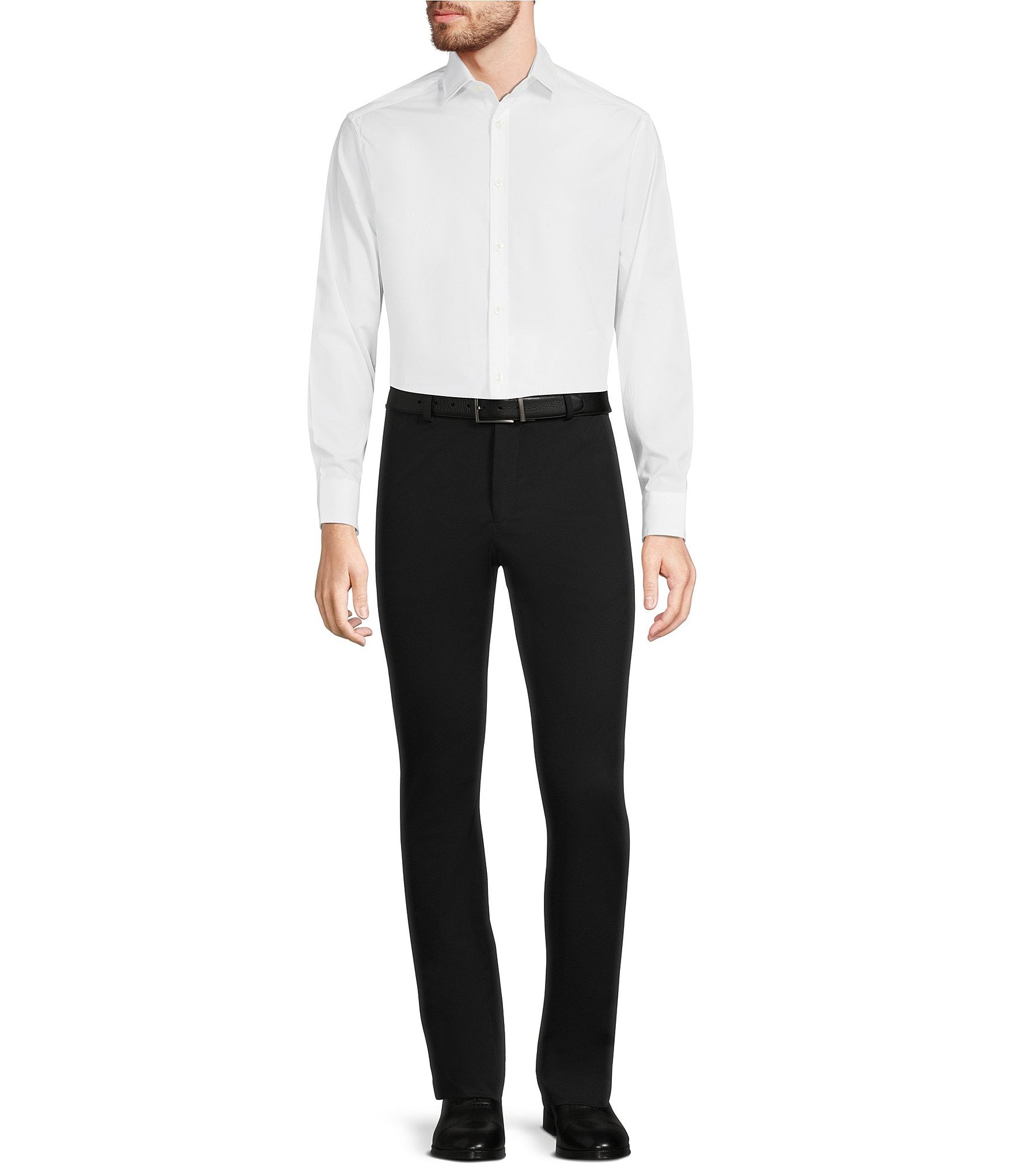 Murano Performance Stretch Evan Extra Slim-Fit Suit Separates Flat-Front Dress Pants