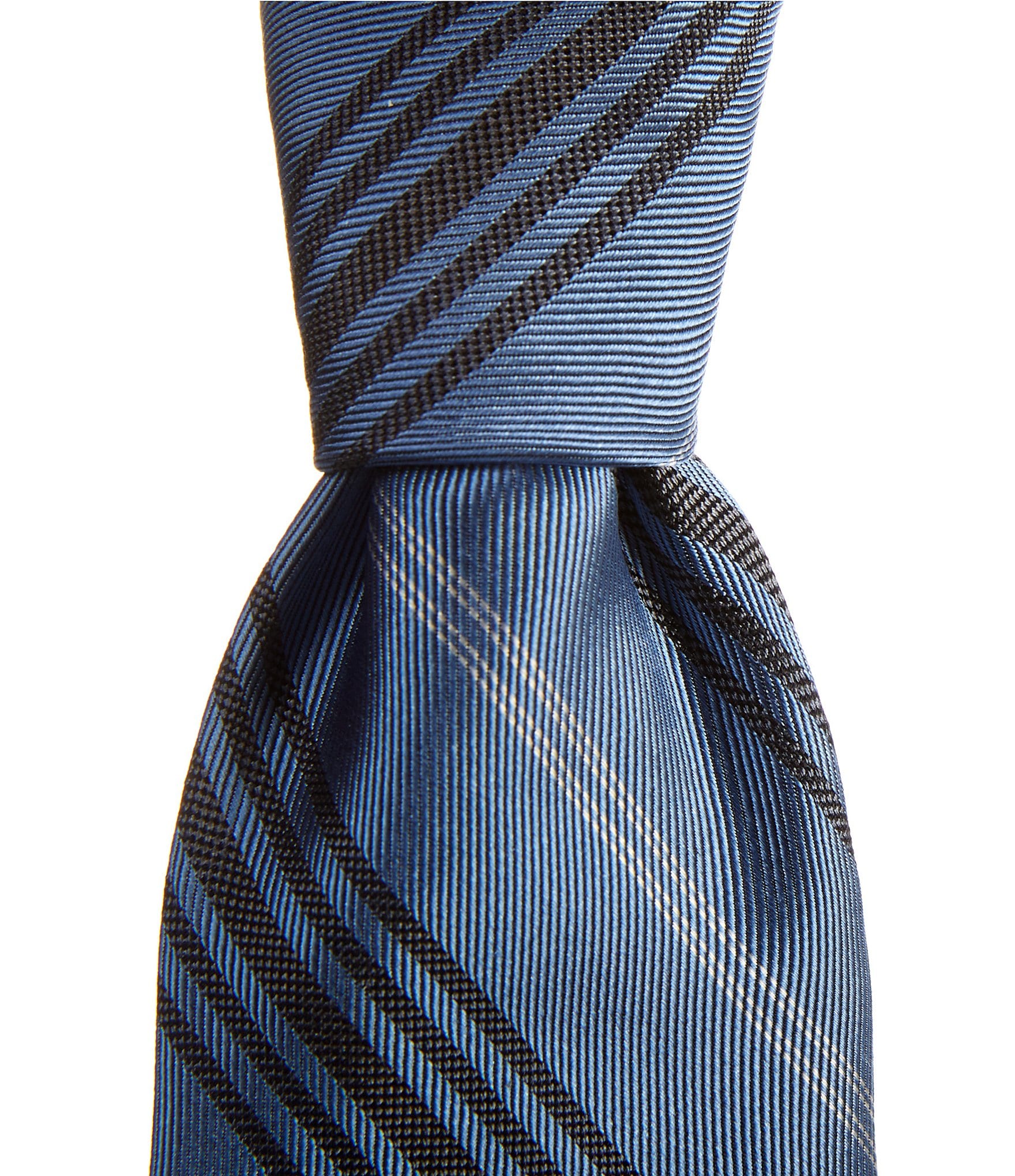 Murano Phased Stripe 3 1/8#double; Woven Silk Tie