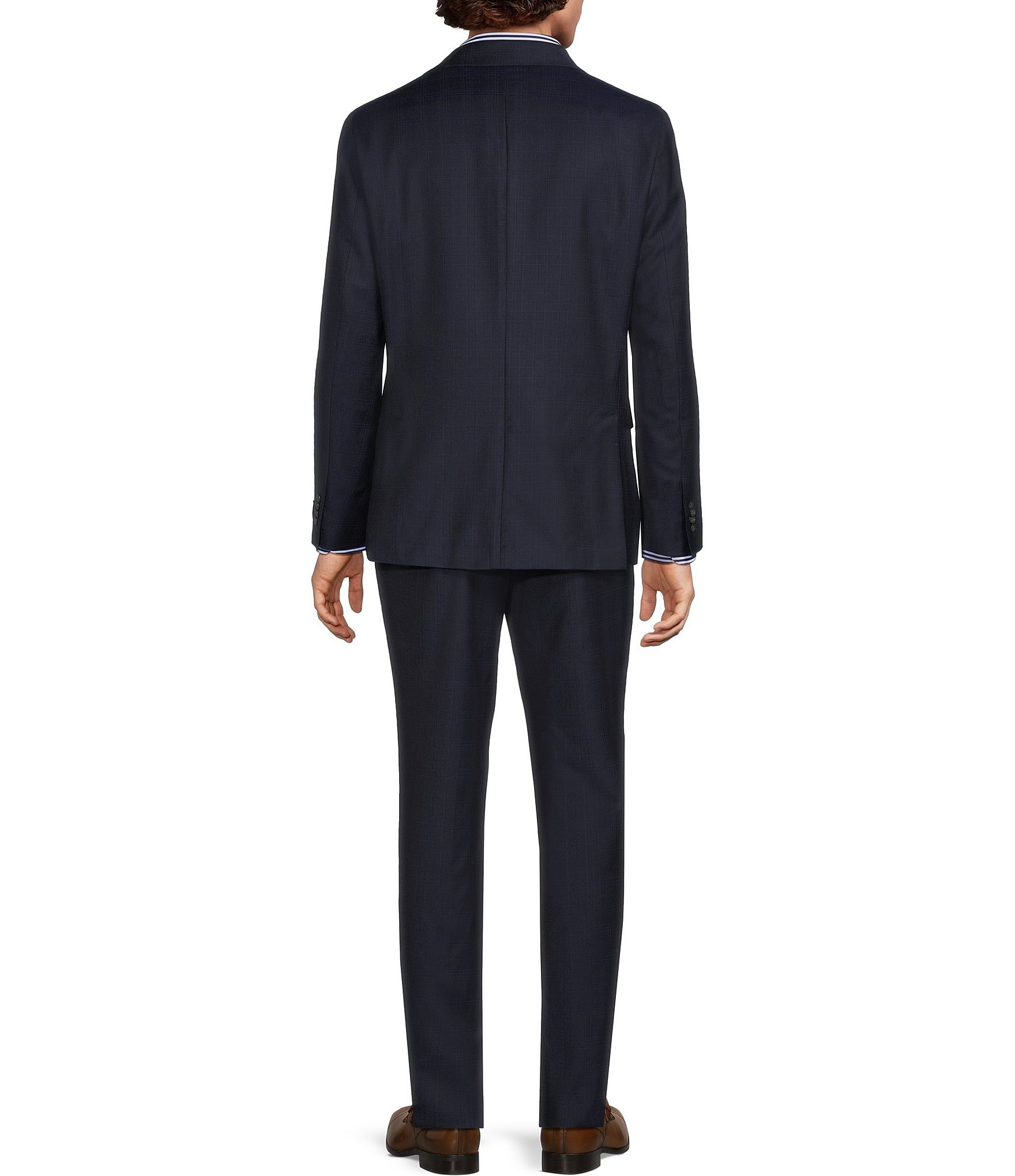 Murano Plaid Modern Fit Flat Front Zegna Wool 2-Piece Suit
