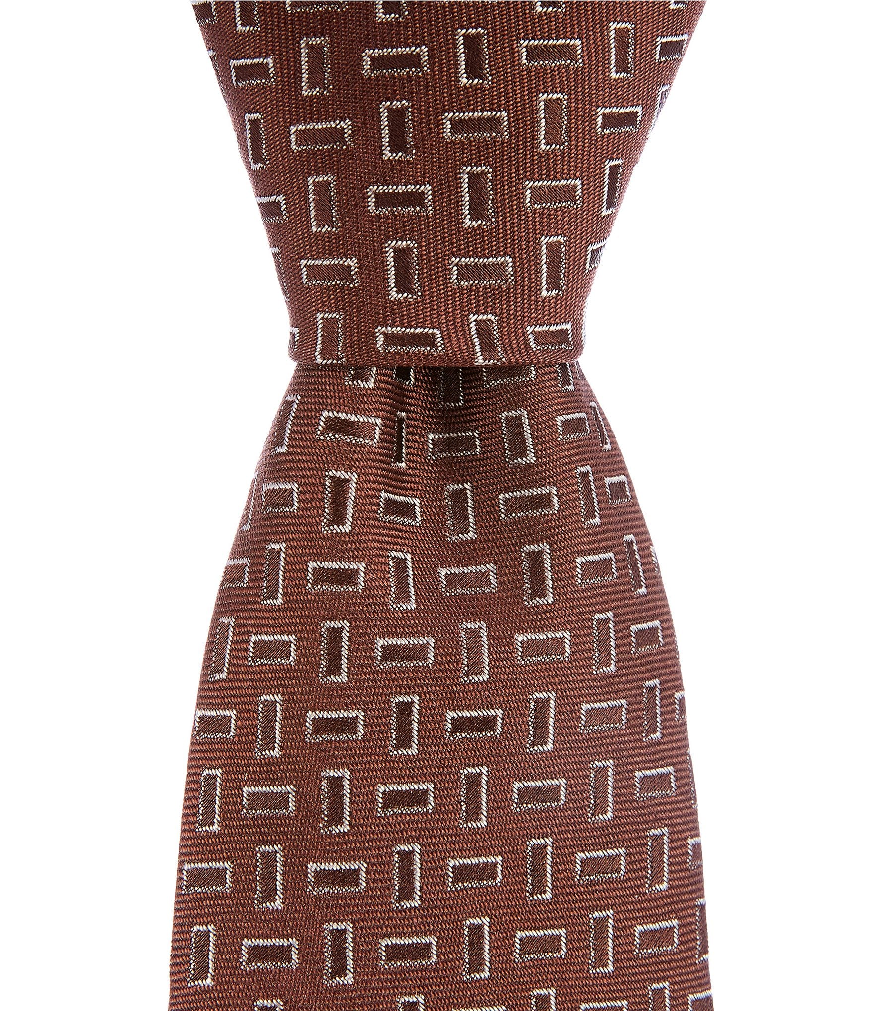Murano Rectangle Neat Narrow Silk Blend Tie