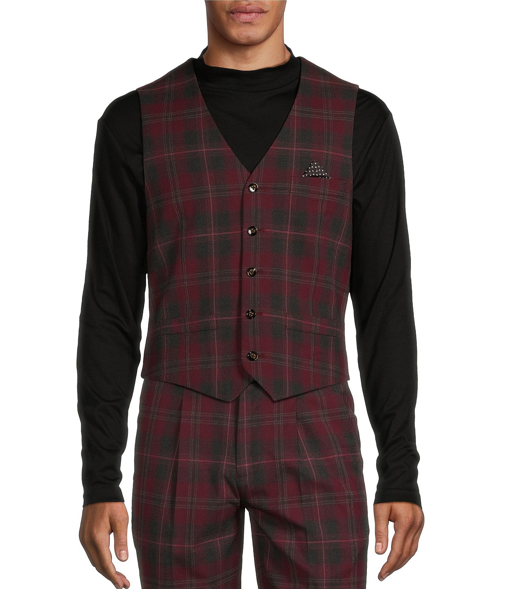 Murano Plaid Suit Separates Vest Dillard s