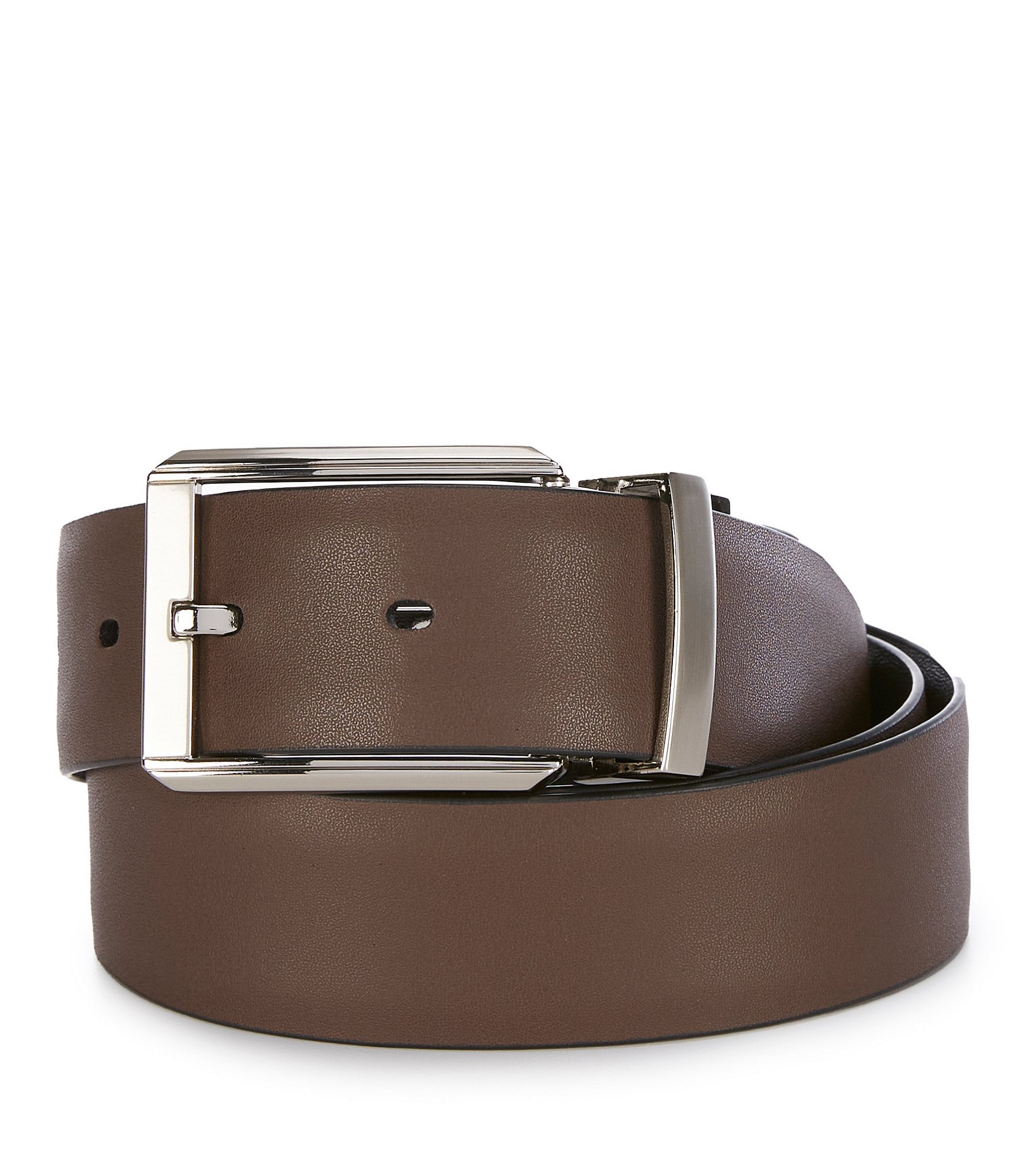 Murano Shiny Reversible Genuine Leather Dress Belt