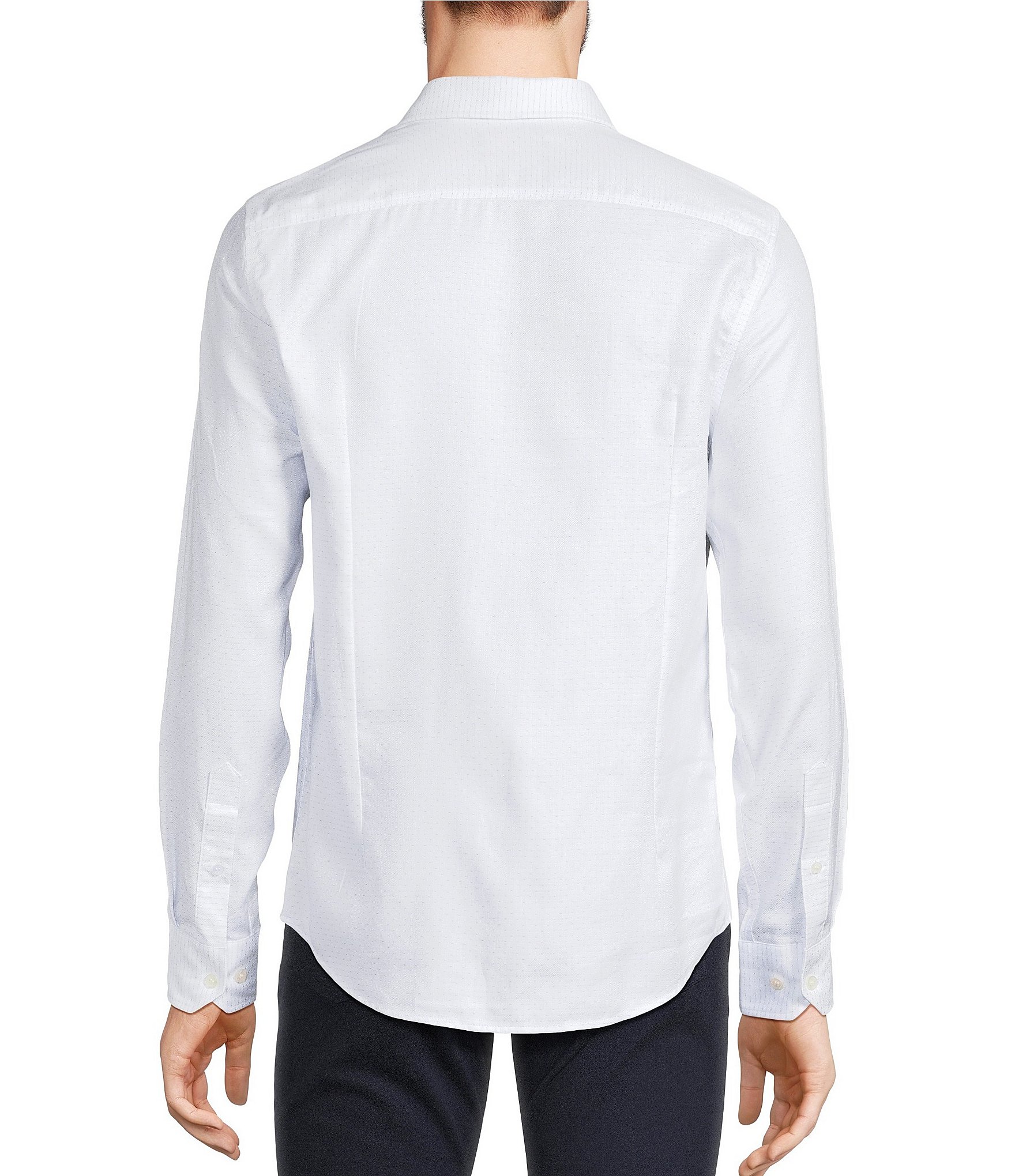 Murano Slim Fit Diamond Dobby Long Sleeve Woven Shirt