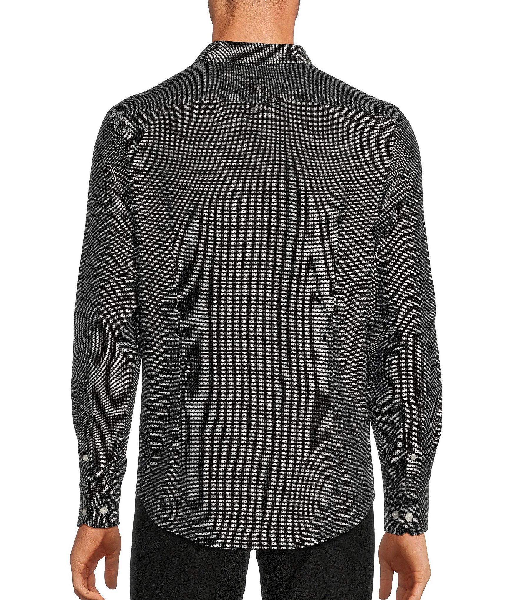 Murano Slim-Fit Geo Dobby Long Sleeve Woven Shirt