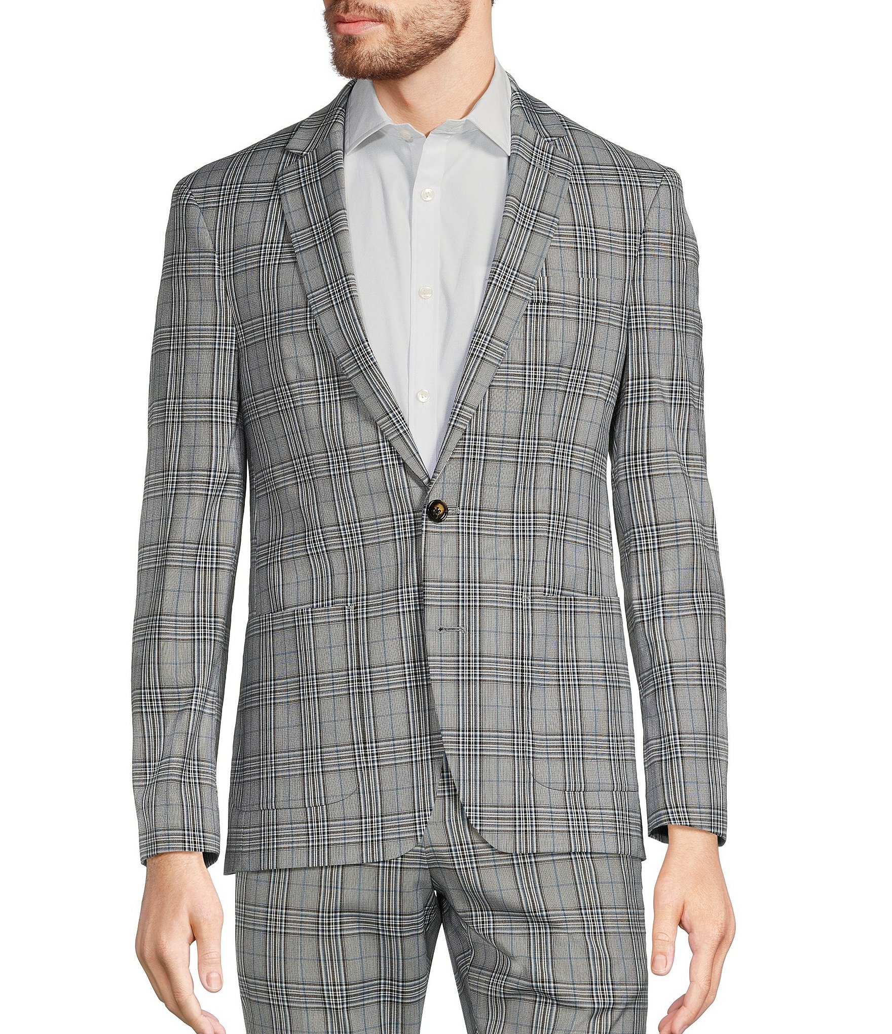 Murano Slim Fit Glen Plaid Blazer