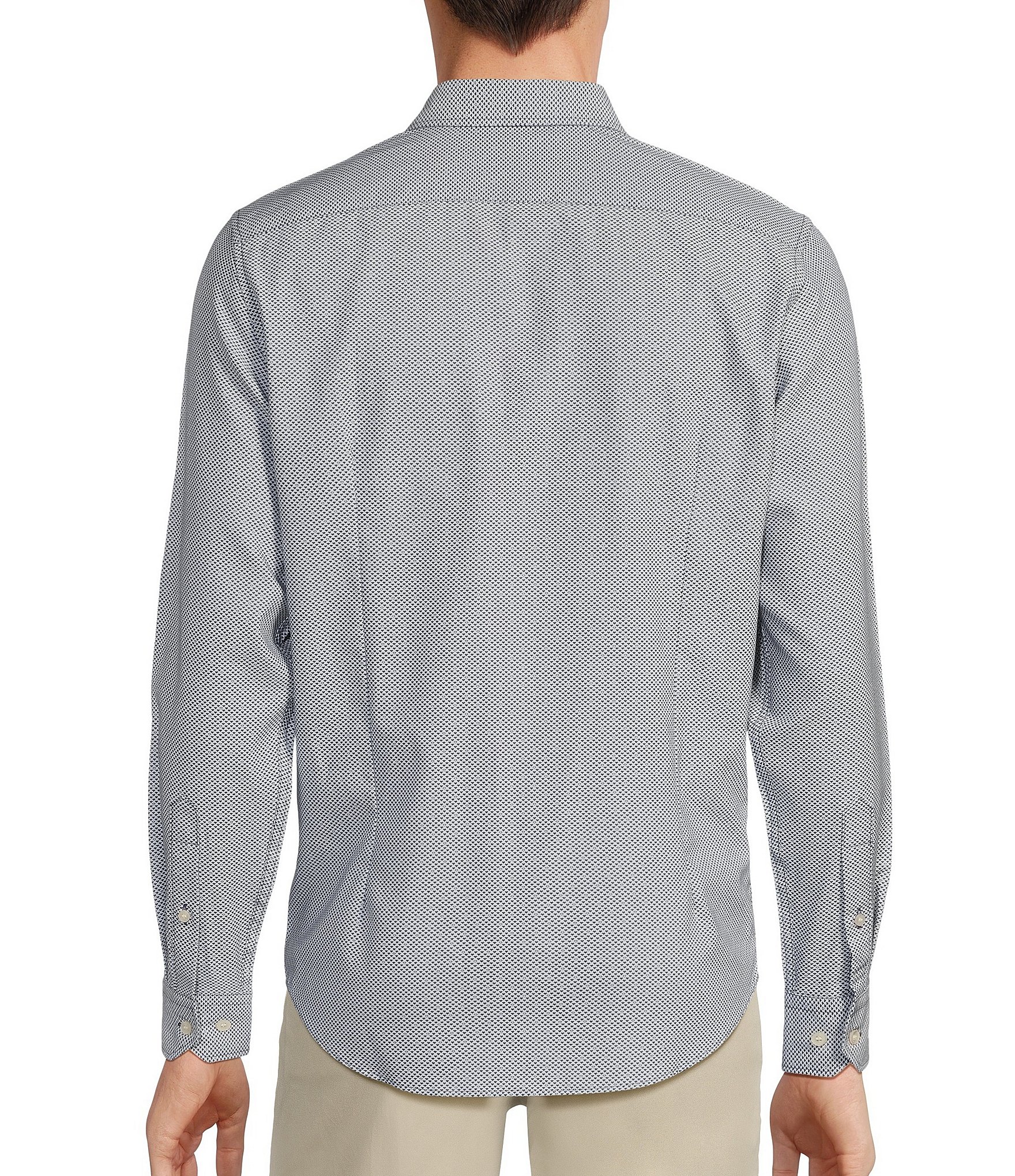 Murano Slim Fit Heart Dobby Long Sleeve Woven Shirt