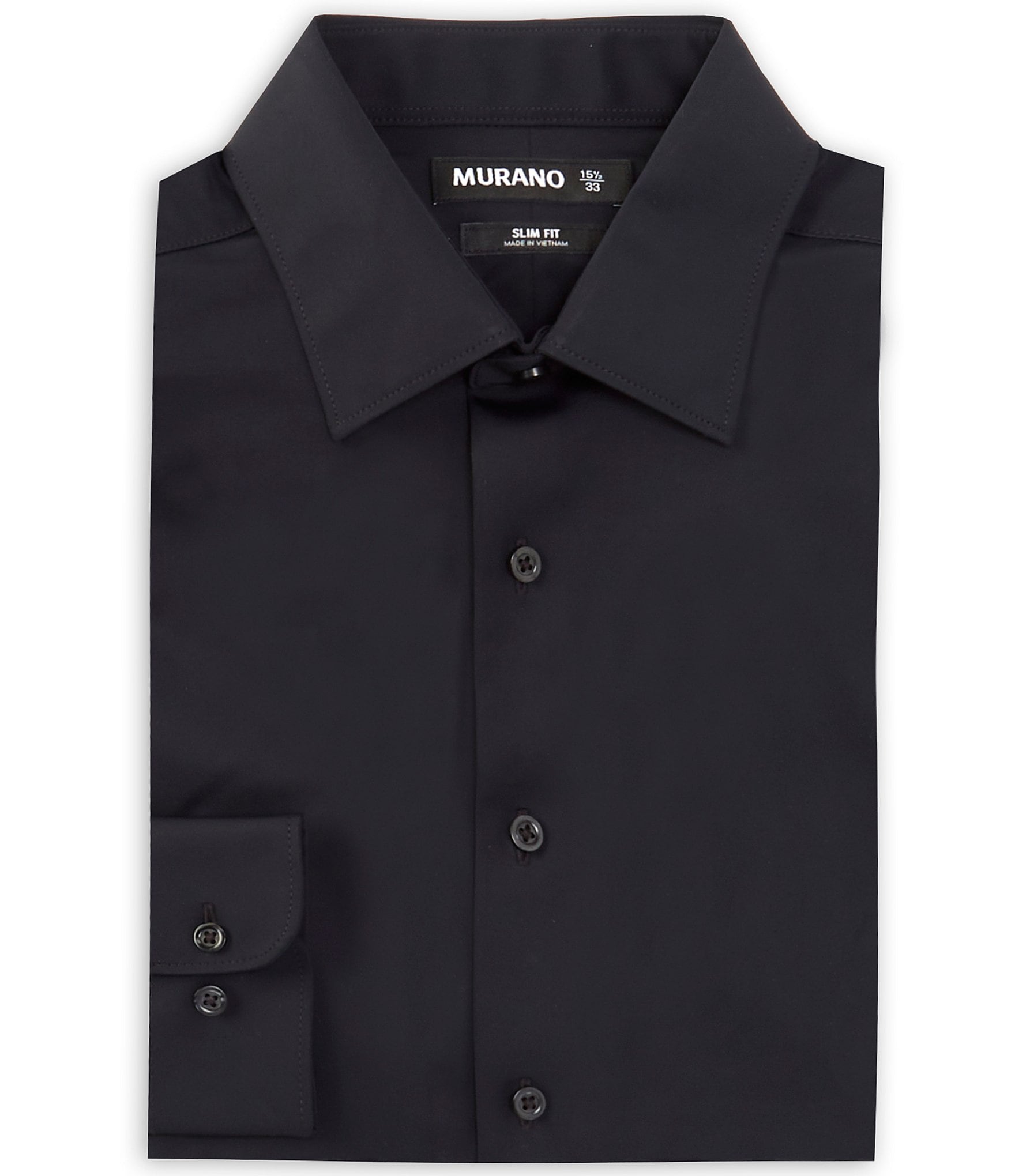 Murano Slim Fit Non-Iron Point Collar Solid Knit Dress Shirt | Dillard's