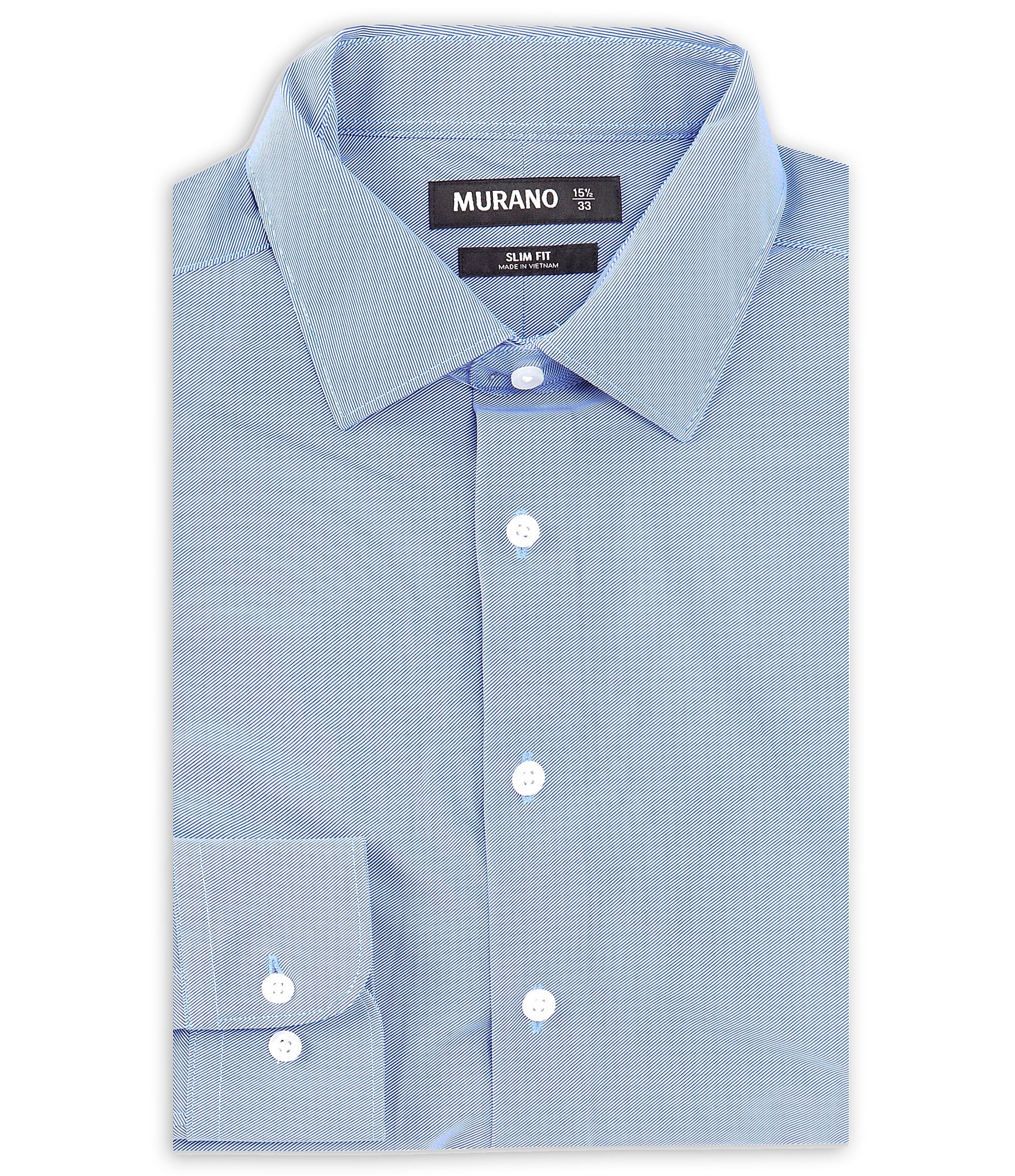 Murano Slim Fit Non-Iron Point Collar Twill Knit Dress Shirt | Dillard's