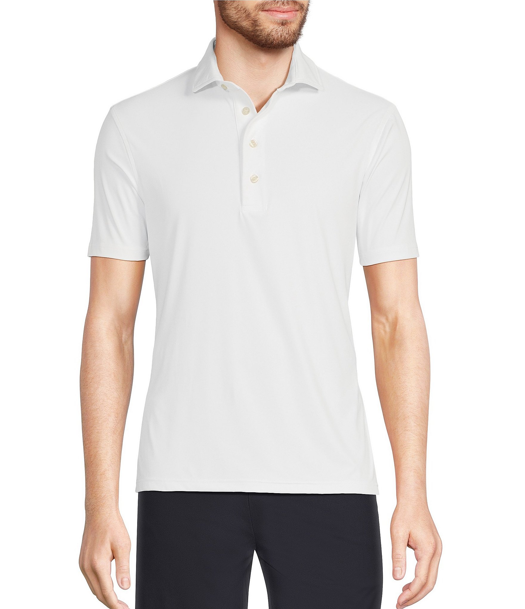 Murano Slim-Fit Performance Solid Short-Sleeve Nylon Polo Shirt | Dillard's