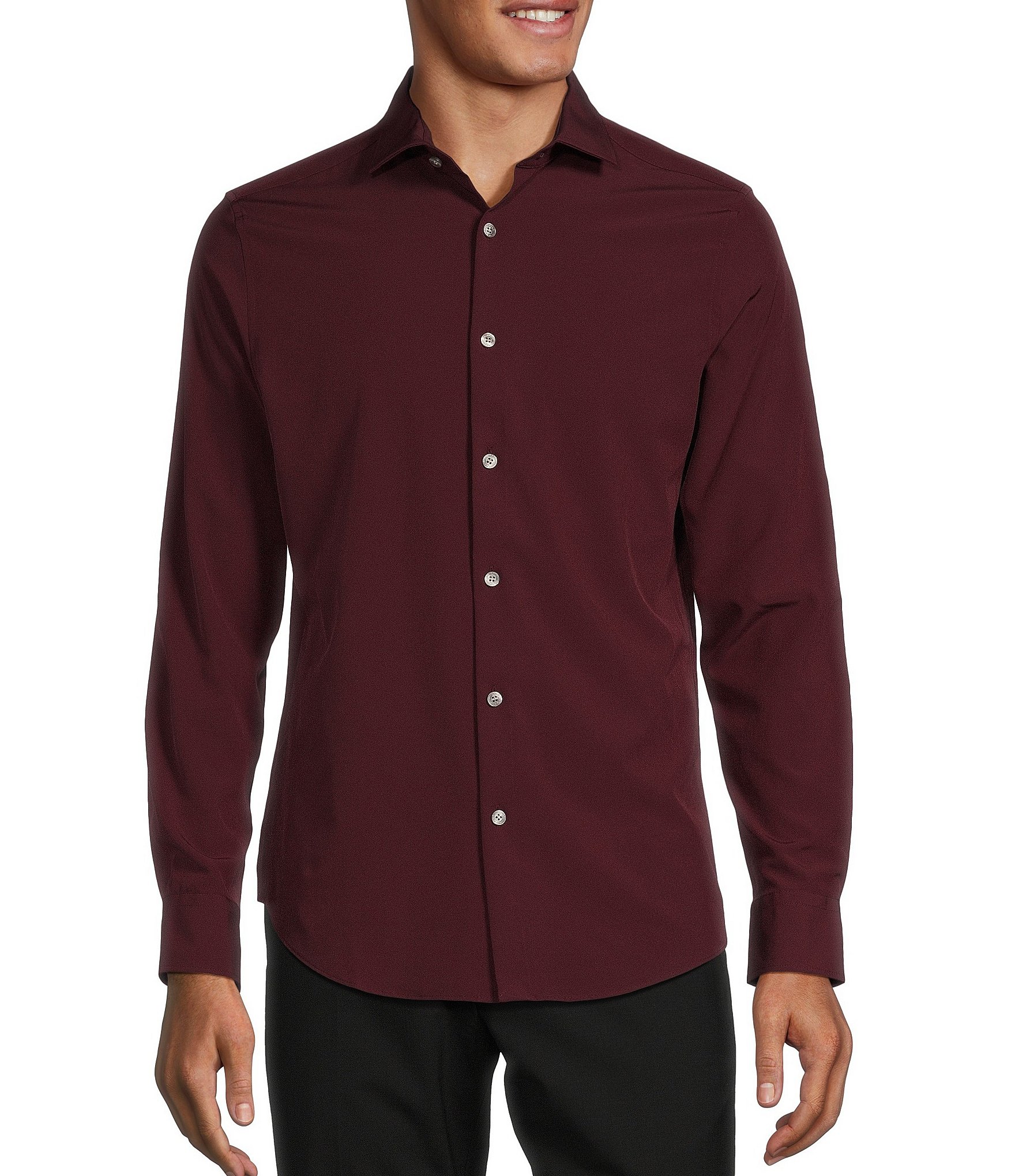 Murano Slim-Fit Performance Stretch Long Sleeve Woven Shirt