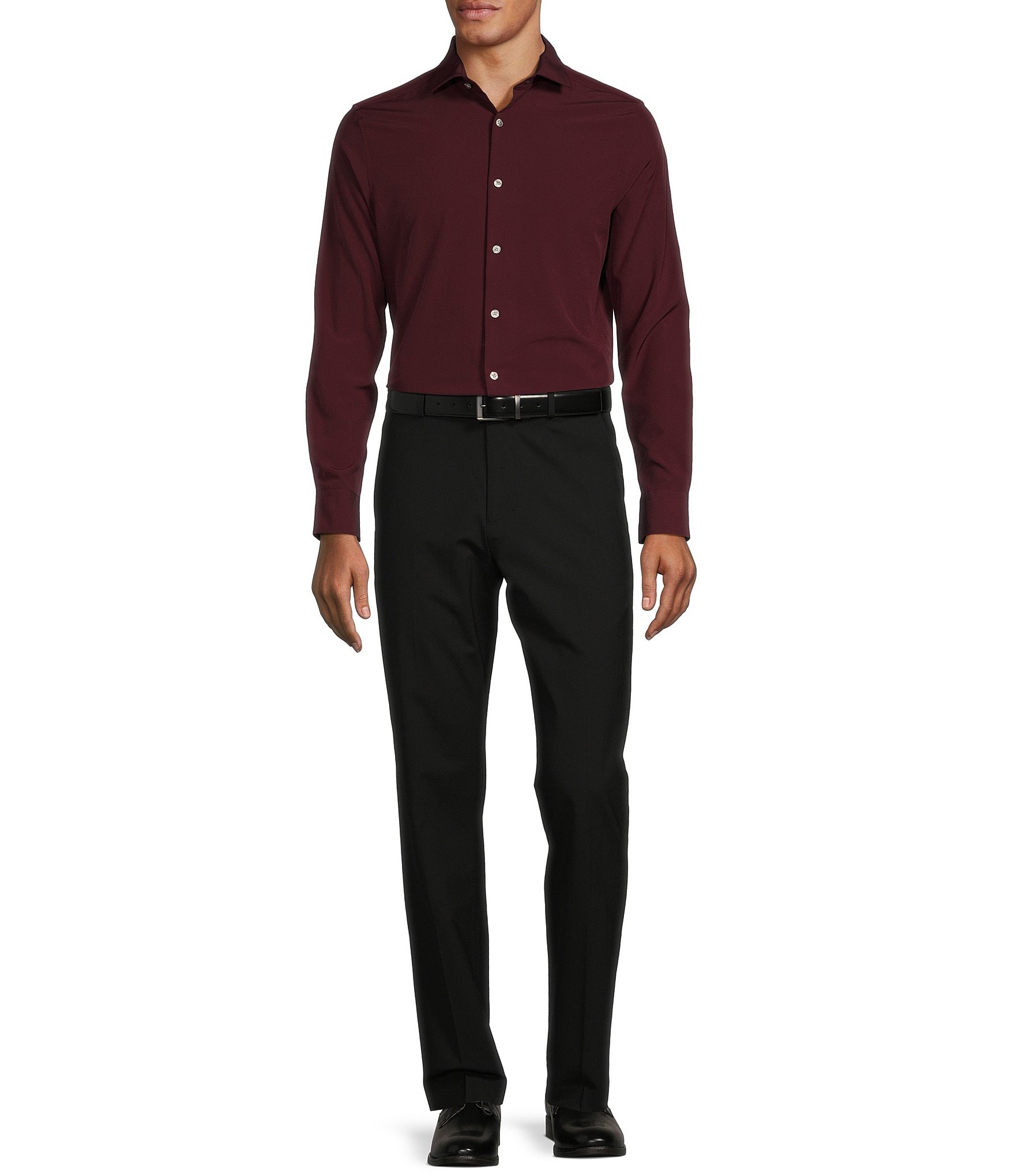 Murano Slim-Fit Performance Stretch Long Sleeve Woven Shirt