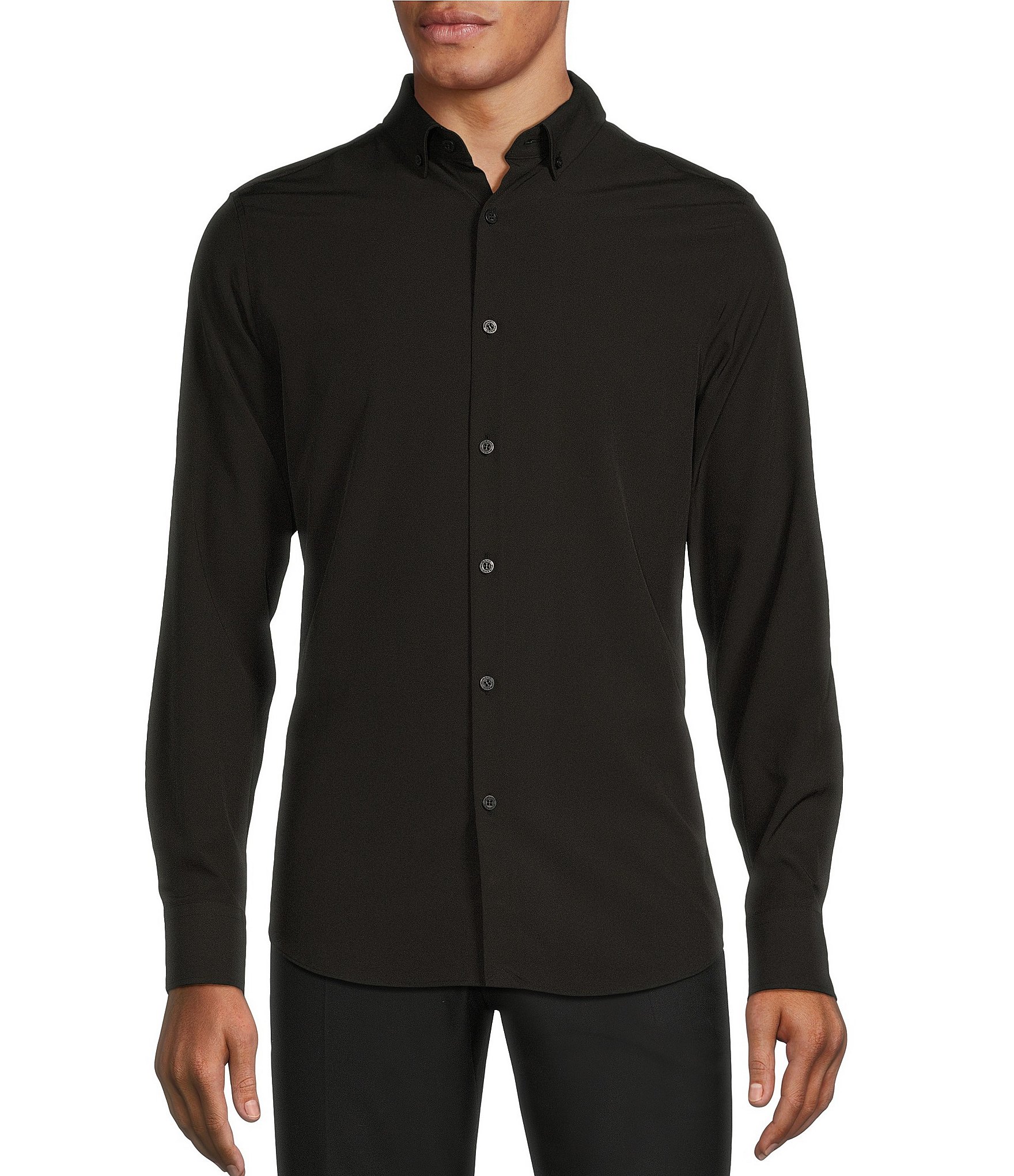 Murano Slim Fit Performance Stretch Solid Long Sleeve Woven Murano Slim Fit Performance Stretch Solid Long Sleeve Woven
