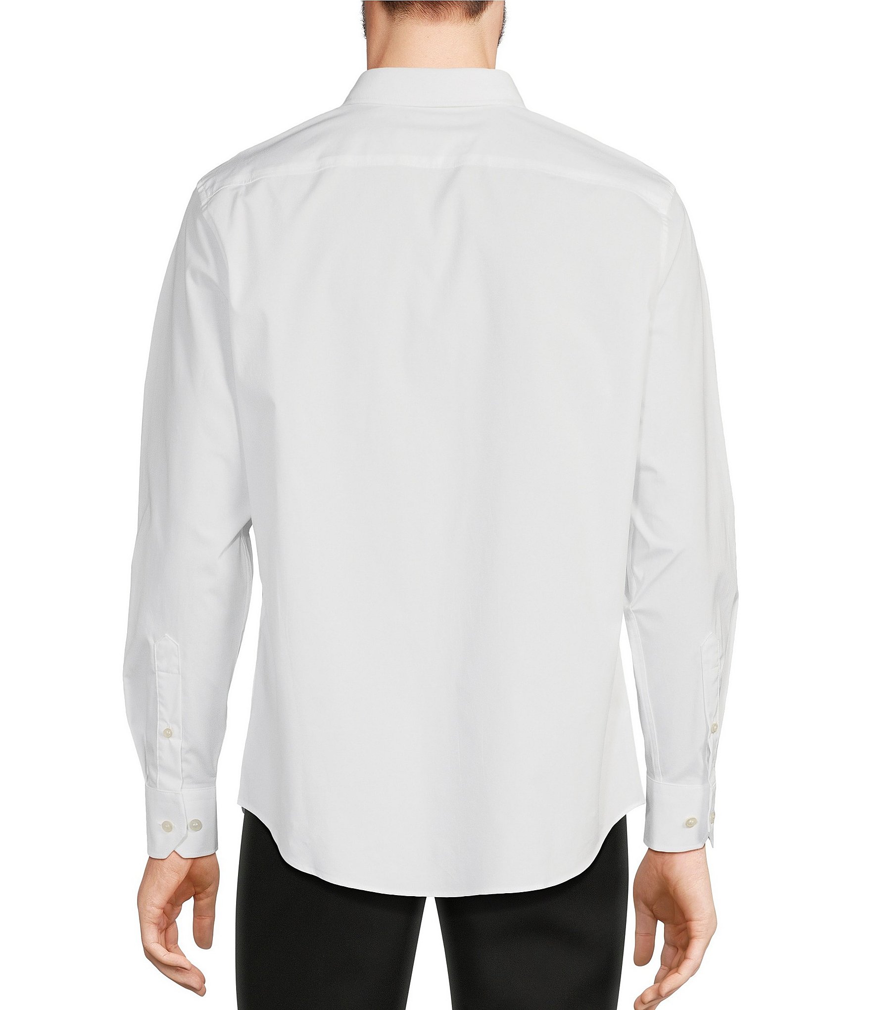 Murano Slim Fit Solid Long Sleeve Woven Shirt