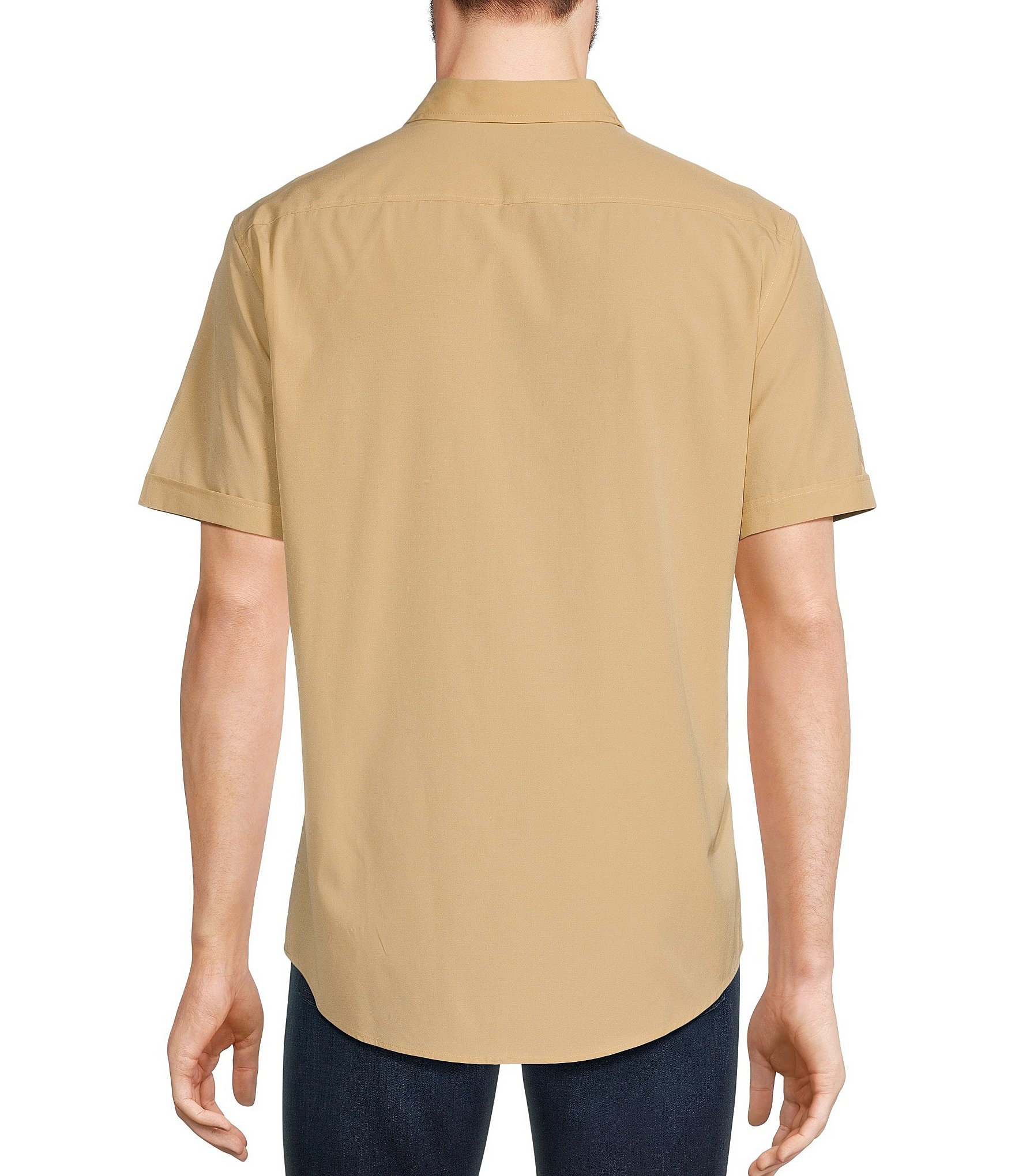 Murano Solid Poplin Short Sleeve Woven Shirt