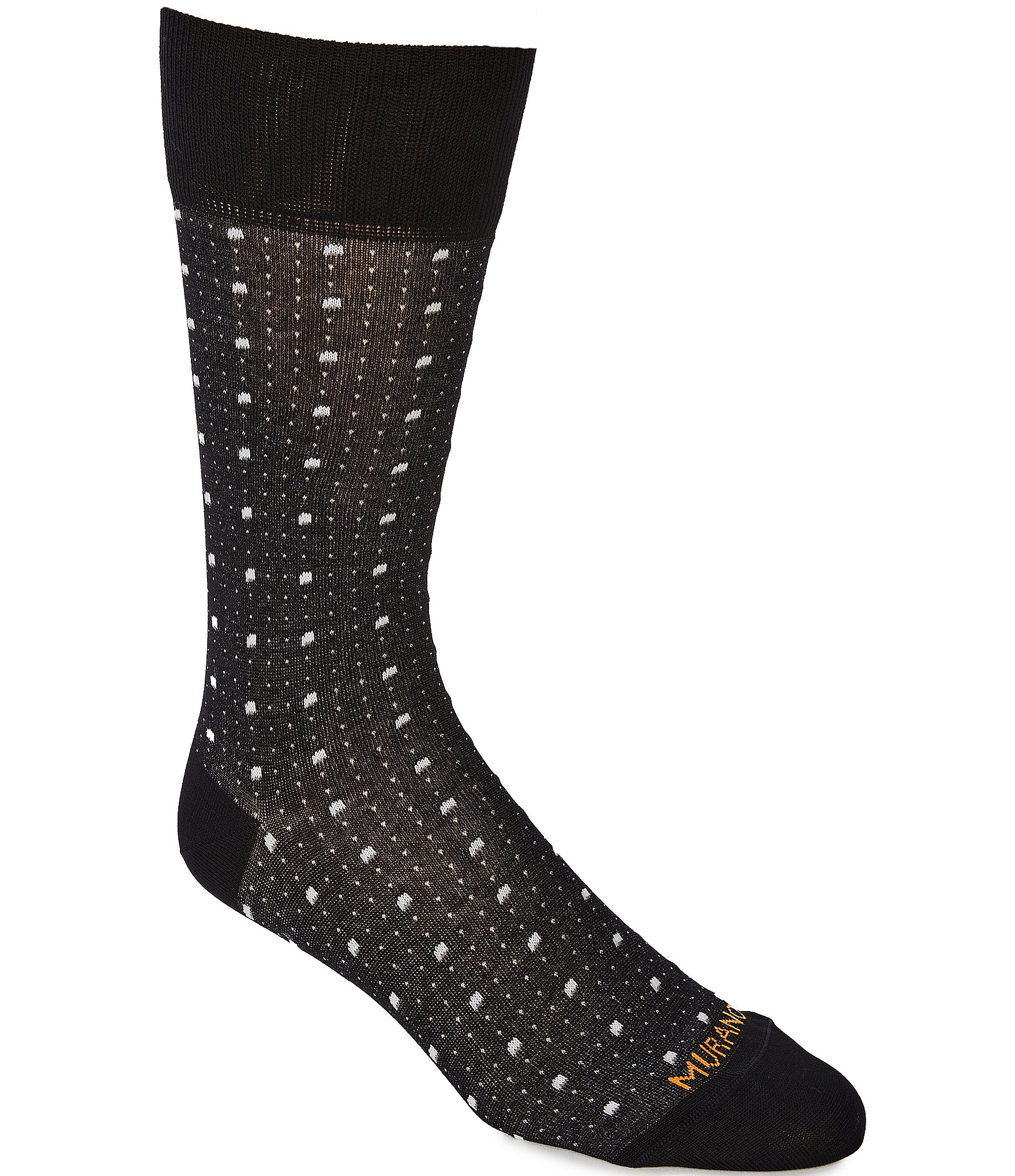 Murano Square/Dot Crew Dress Socks