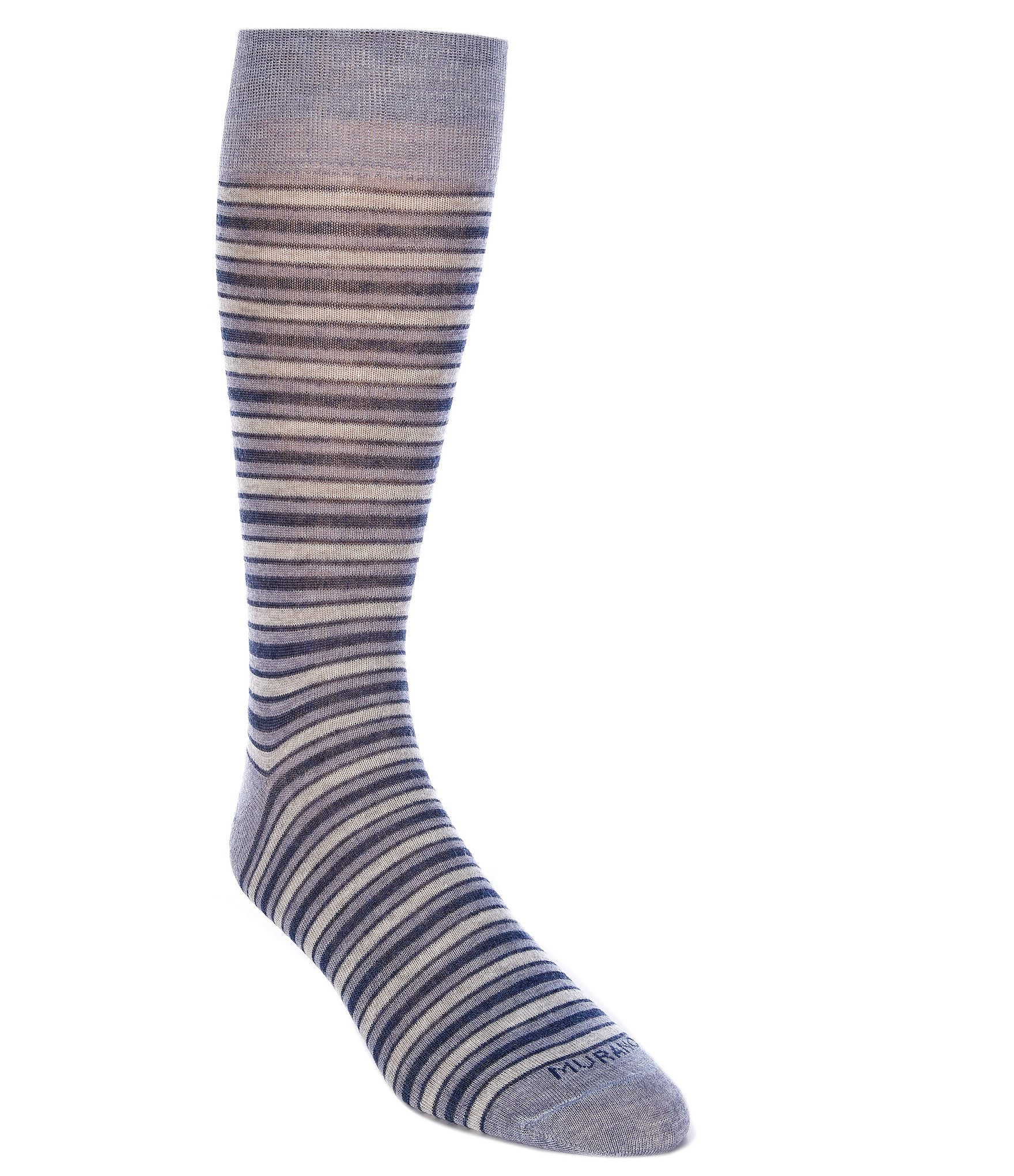 Murano Striped Crew Dress Socks