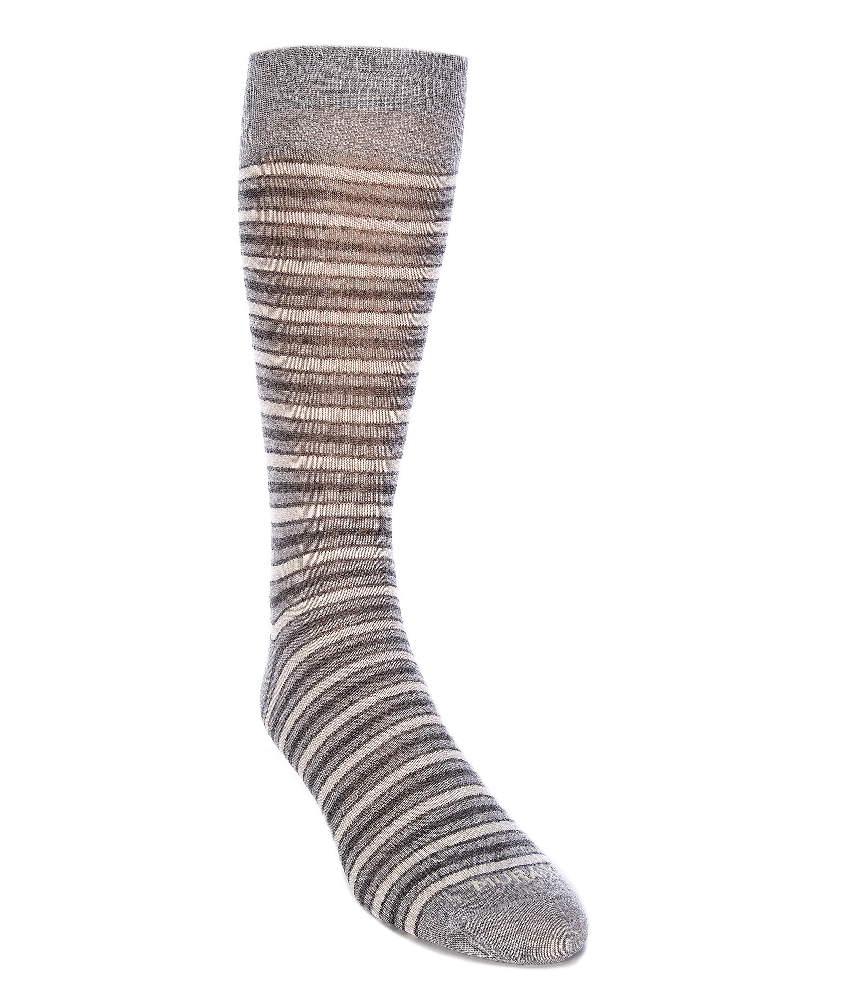 Murano Striped Crew Dress Socks