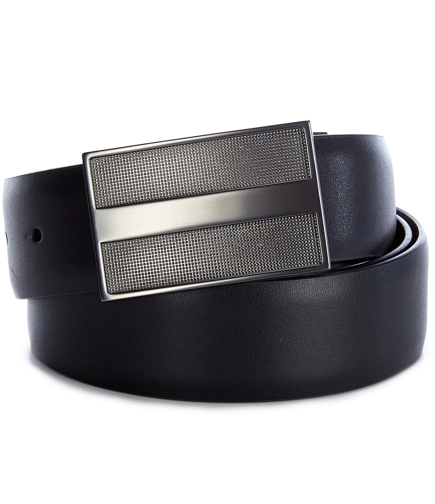 Murano Textured Plaque Leather Belt | Dillard's