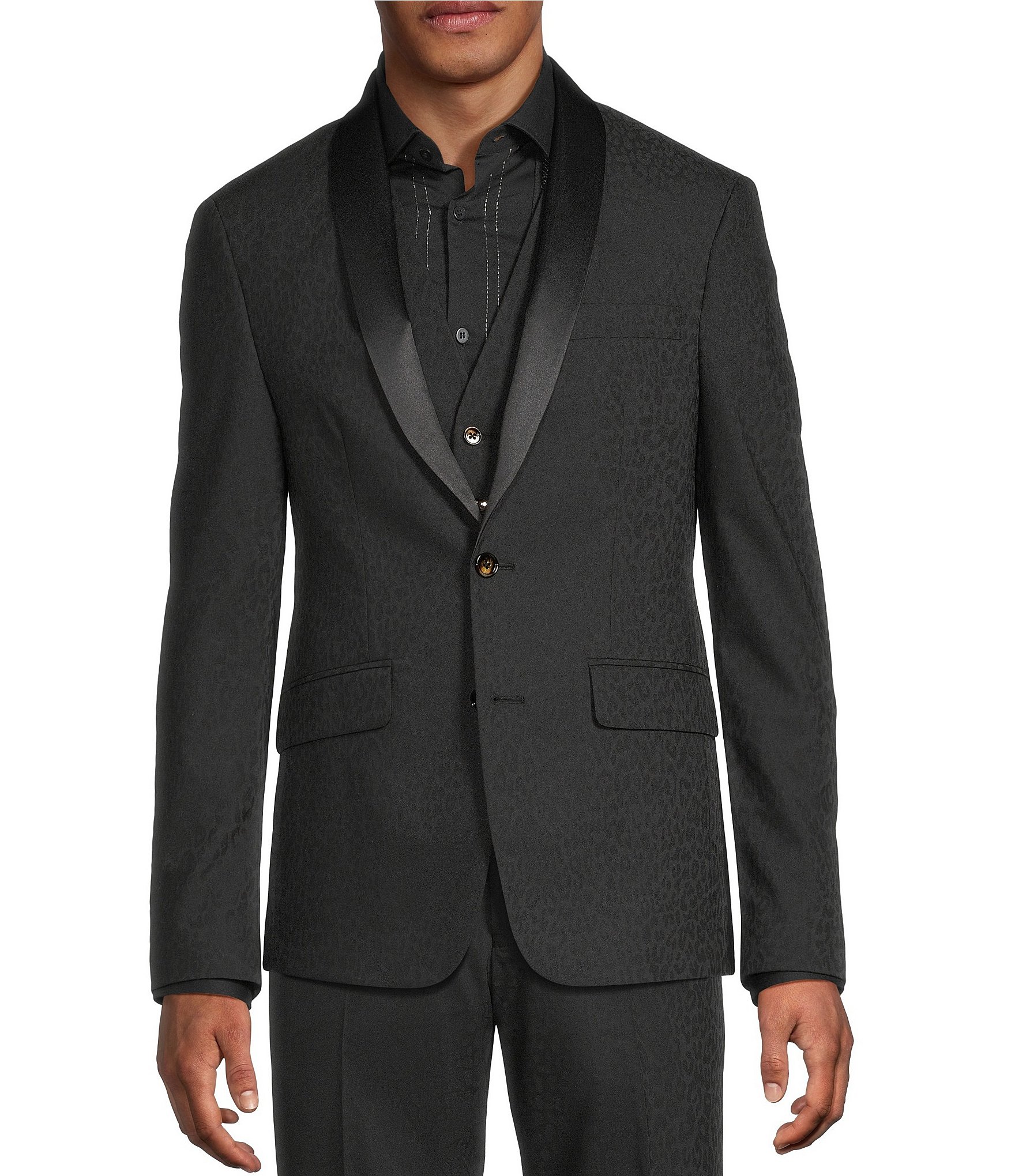 Murano The Holiday Edit Collection Slim Fit Leopard Print Suit Separates Jacket