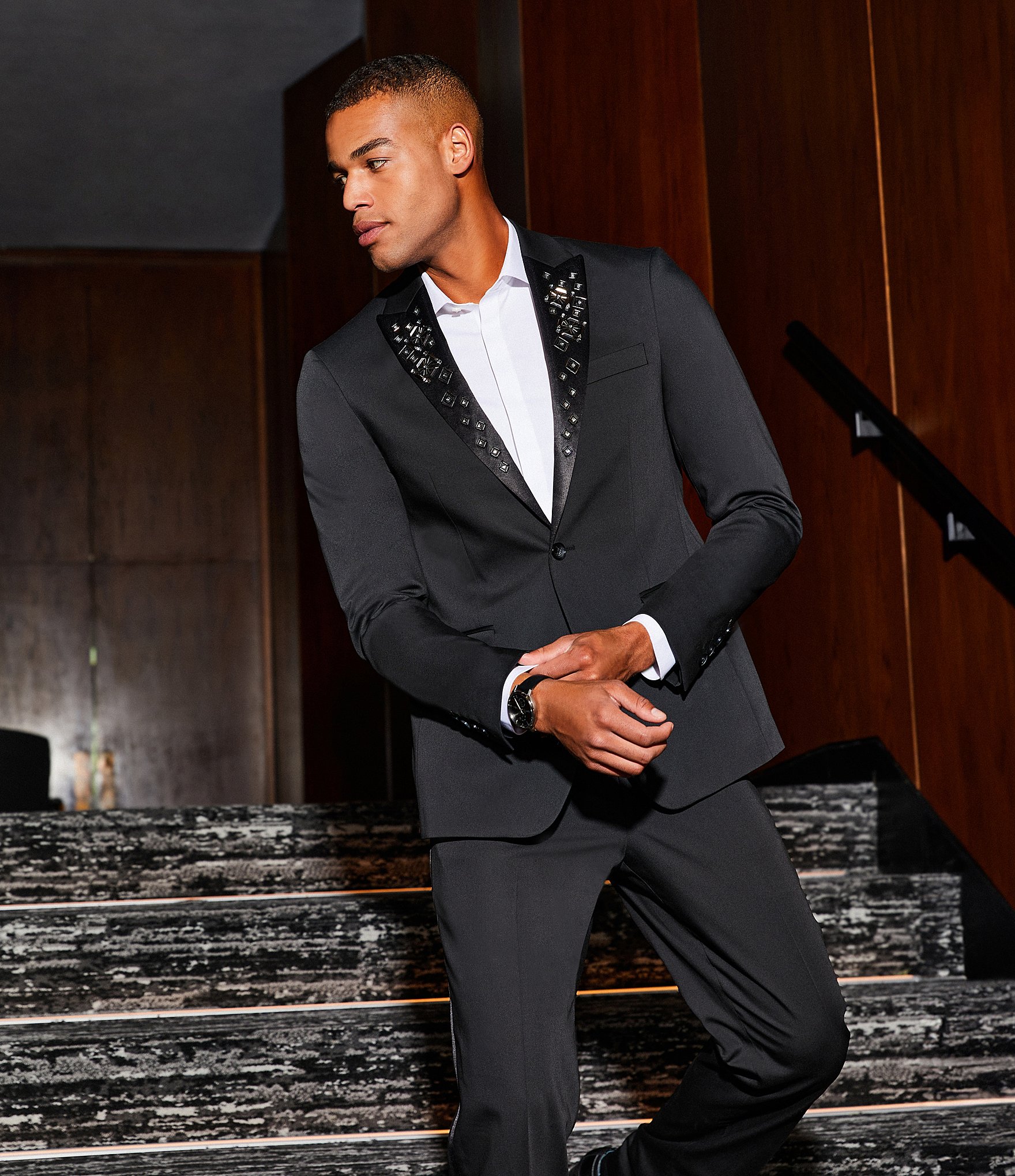 Murano The Holiday Edit Collection Slim Fit Suit Separates Jeweled Peak Jacket