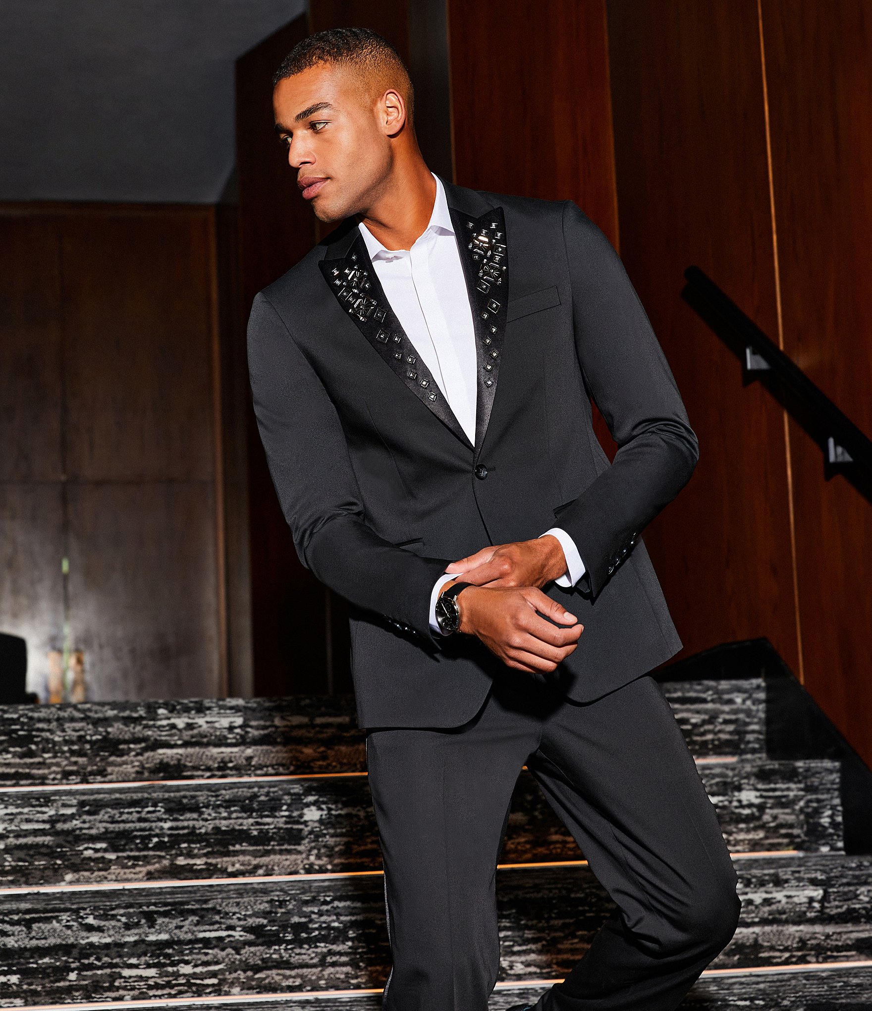 Murano The Holiday Edit Collection Slim Fit Suit Separates Jeweled Peak Jacket