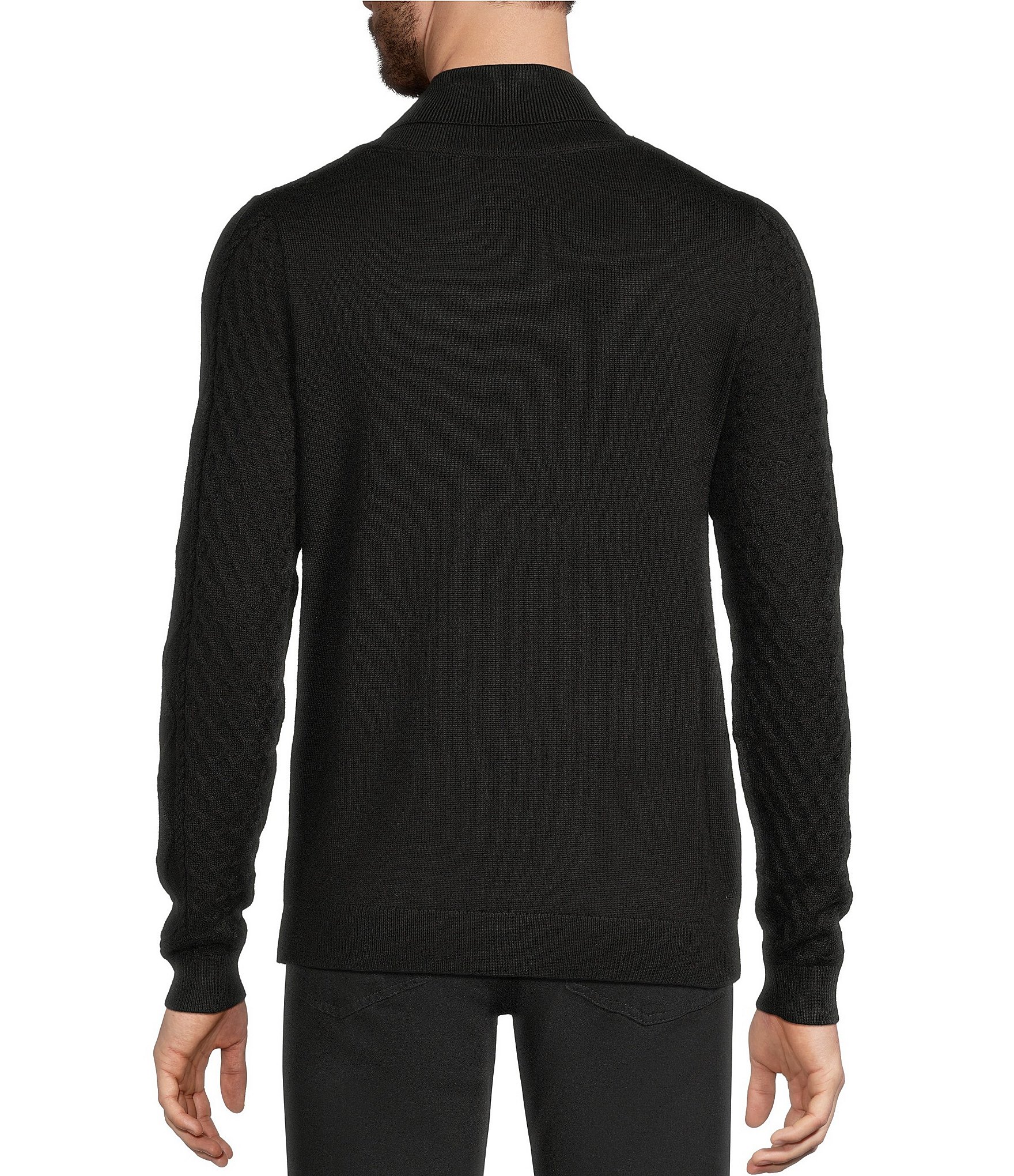 Murano The Holiday Edit Collection Solid Textured Shawl Collar Sweater