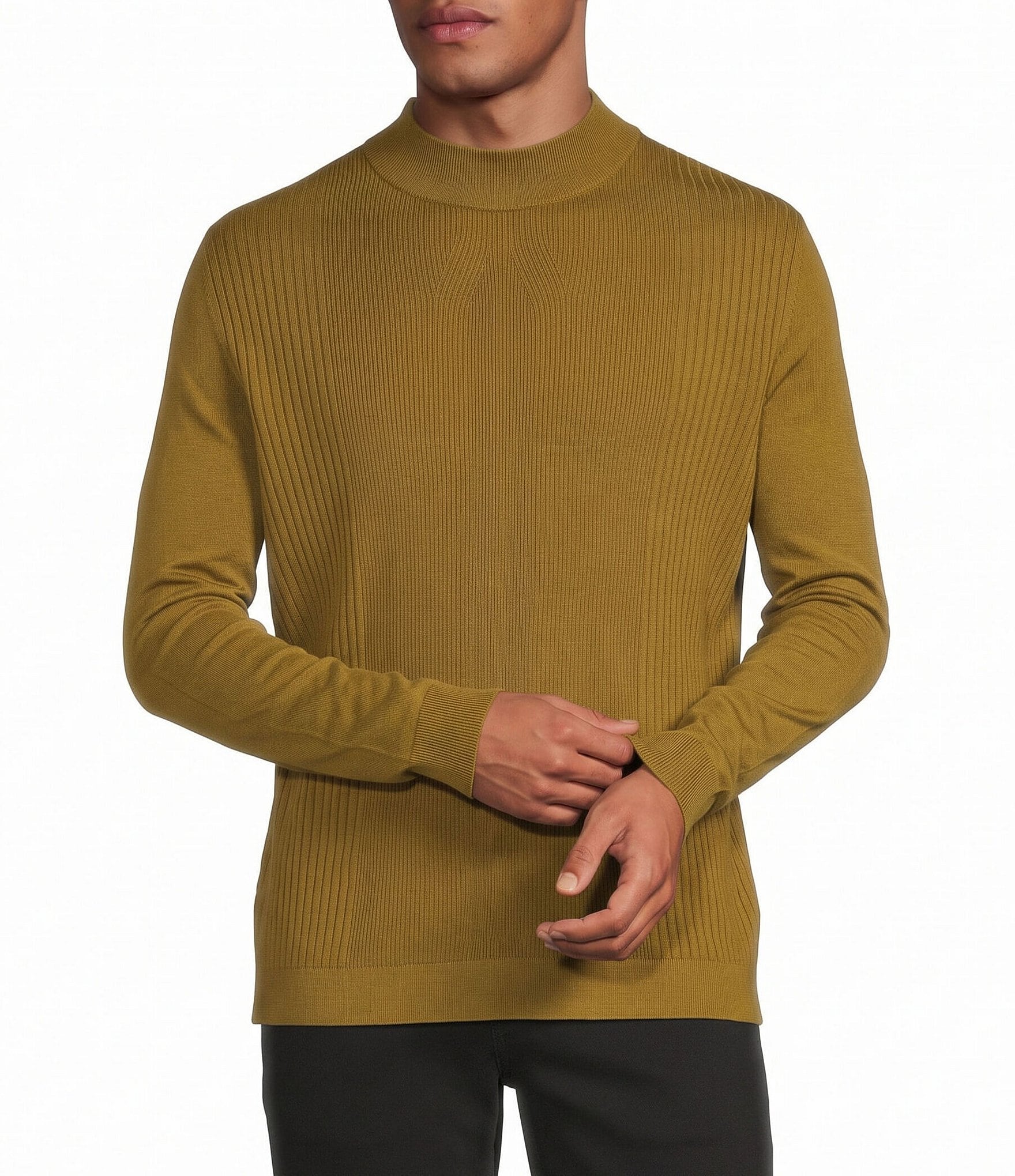 Murano The Legend Collection Ribbed Mock Neck Sweater