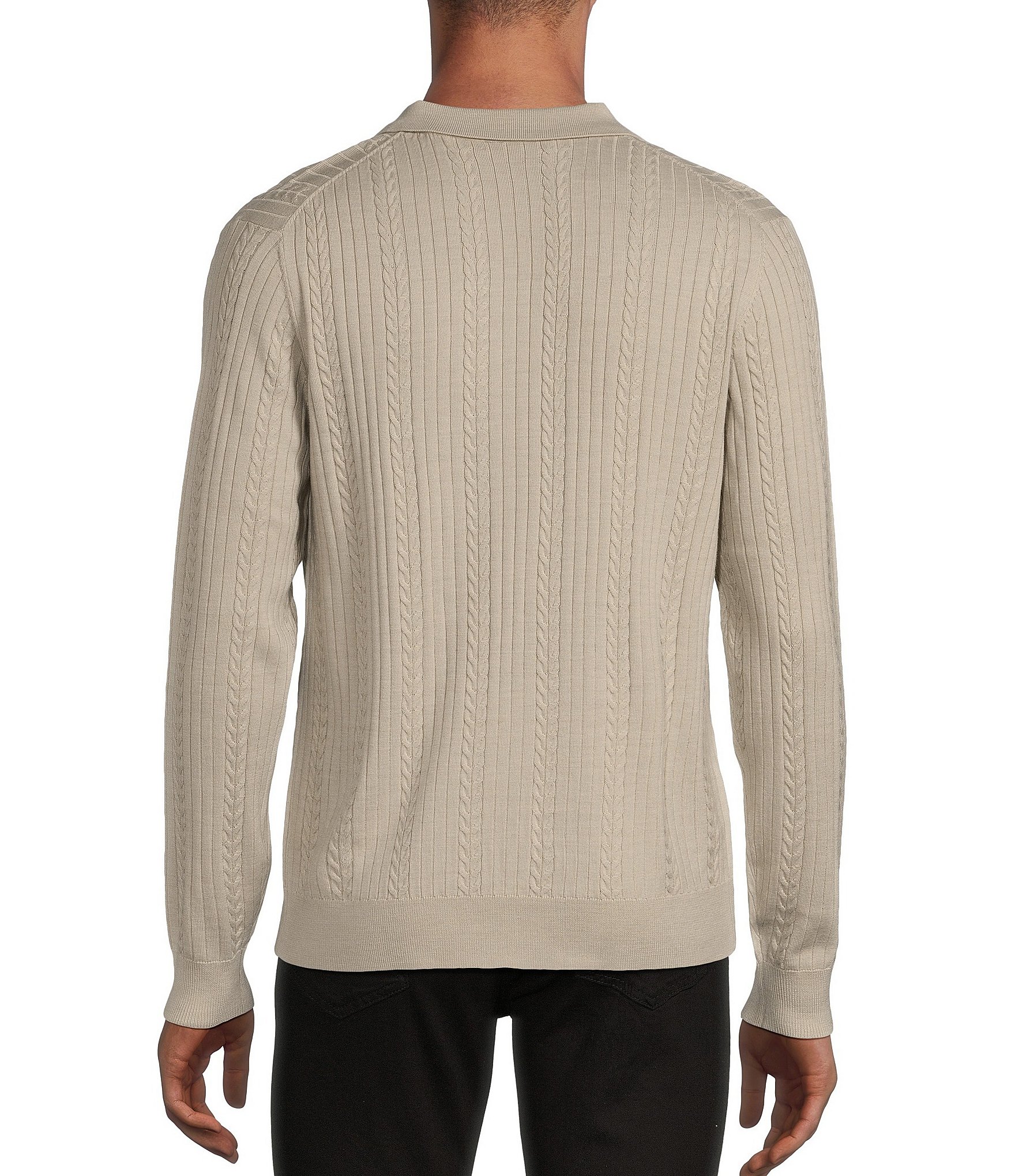 Murano Timeless Twenties Collection Johnny Collar Textured Pullover