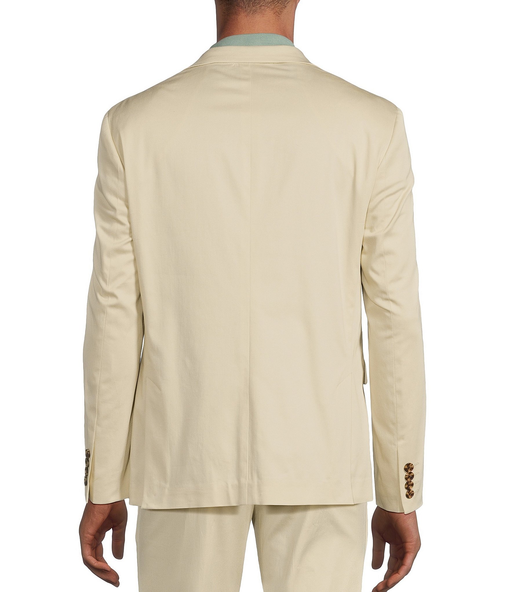 Murano Verdant Vibes Collection Slim-Fit Sateen Suit Separates Blazer