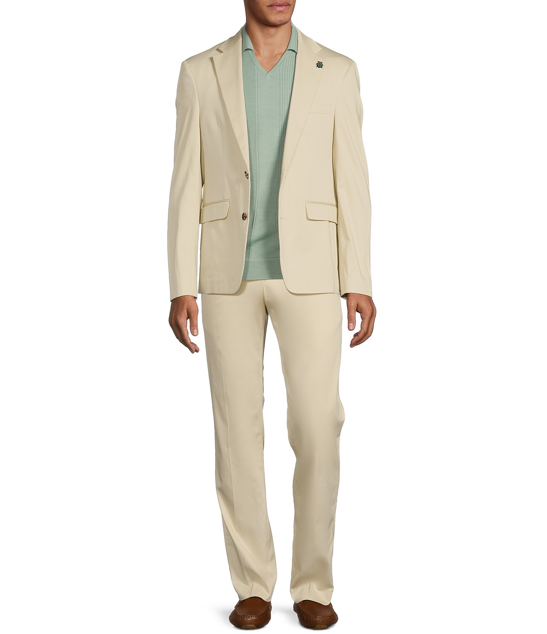 Murano Verdant Vibes Collection Slim-Fit Sateen Suit Separates Blazer