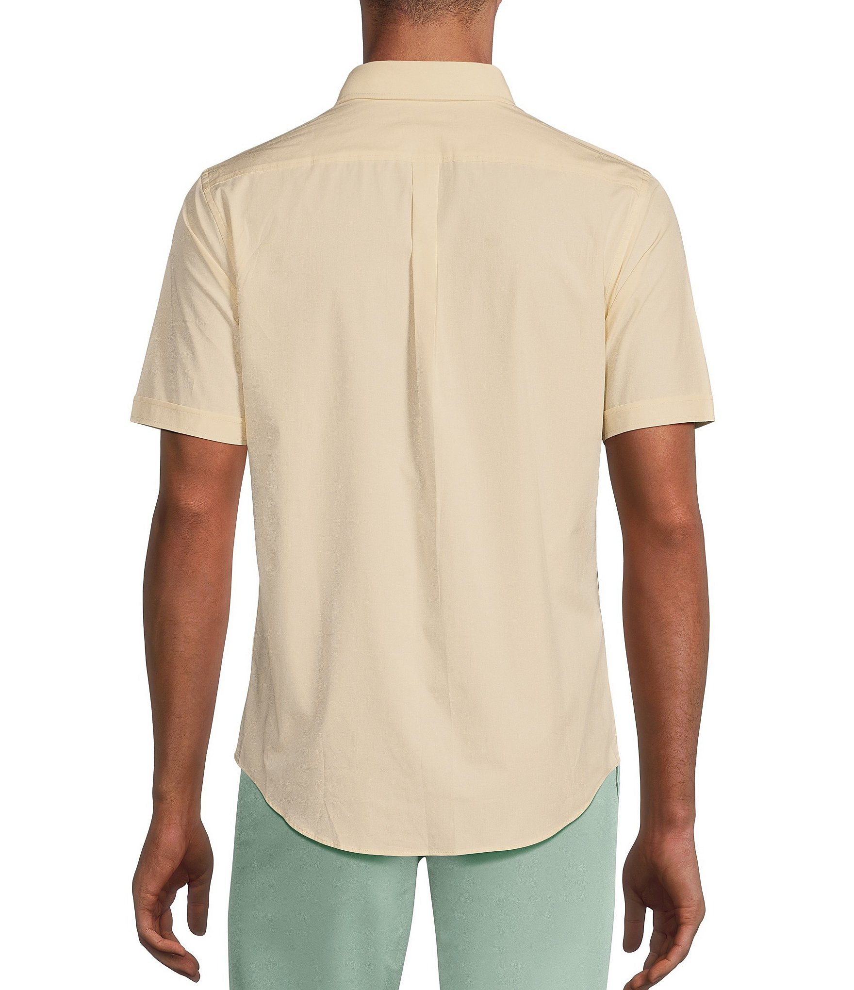 Murano Verdant Vibes Collection Slim Fit Patch Pocket Short Sleeve Woven Shirt