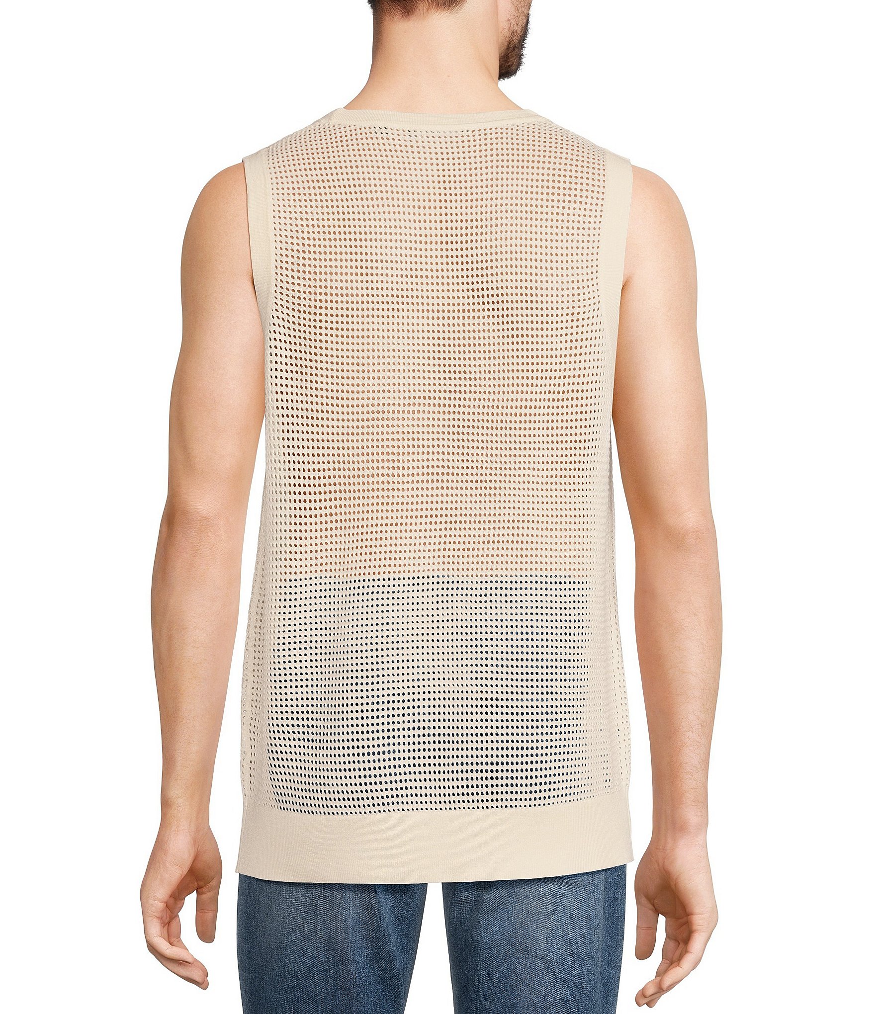 Murano Wanderin West Collection Open Knit Sleeveless Sweater Tank