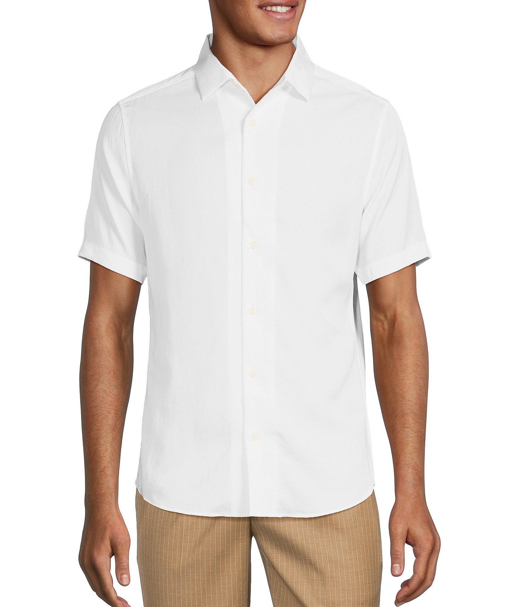 Murano Wanderin West Slim Fit Short Sleeve Woven Camp Shirt