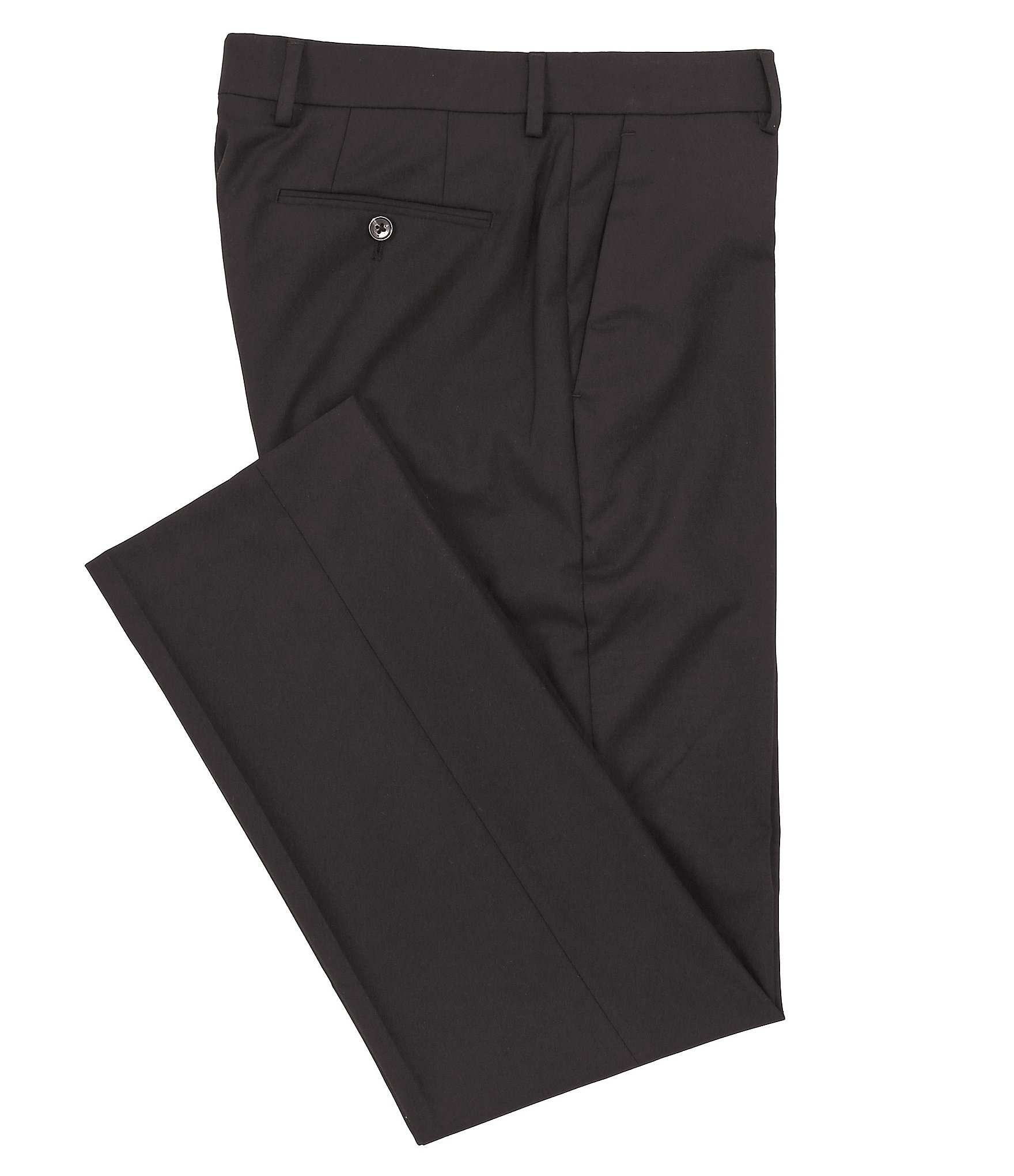 Men's Black Dress Pants Classic Fit Flat Front Easy Care Ultimate Cmfrt NWT $80+ 