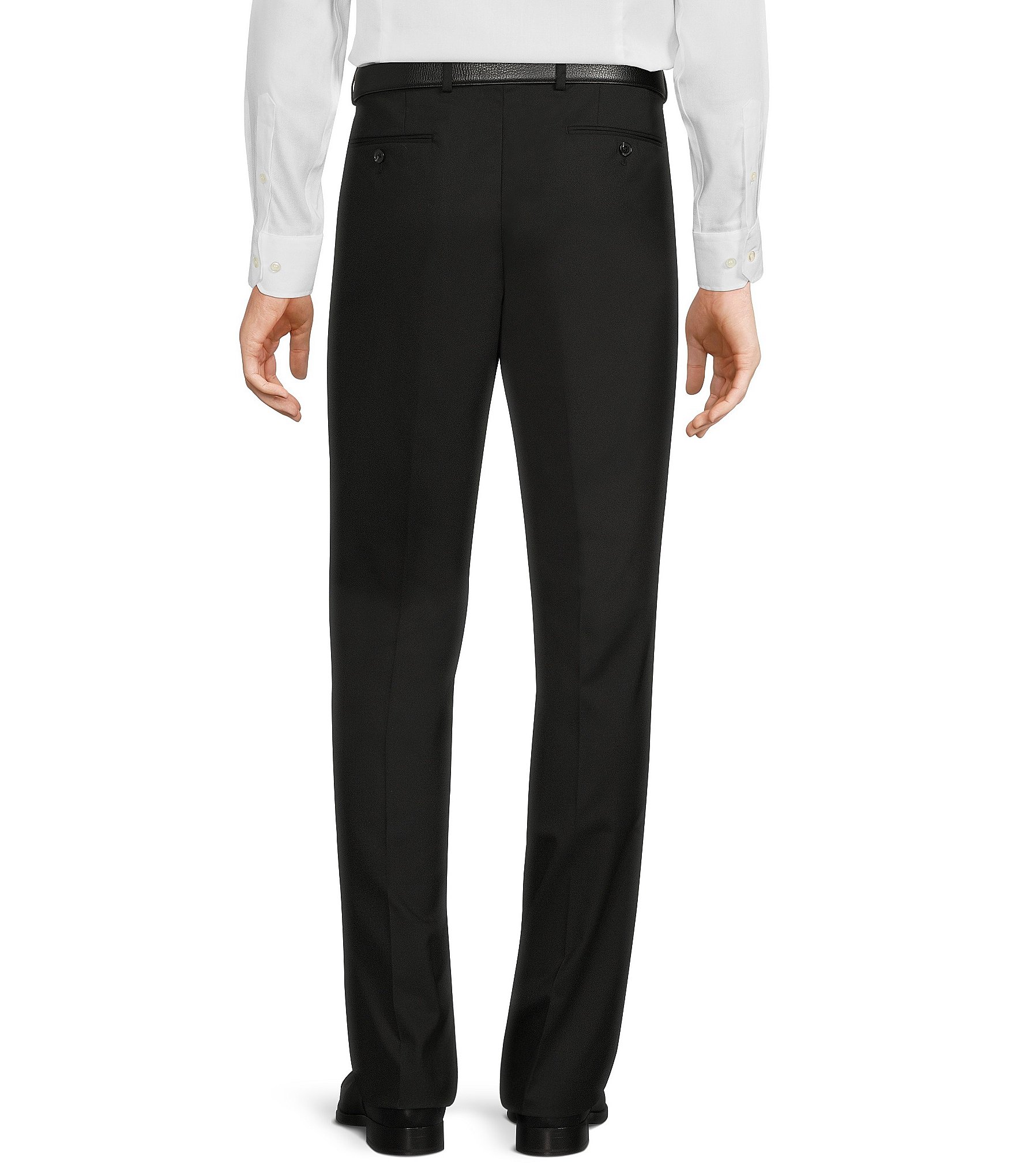 Murano Wardrobe Essentials Alex Slim Fit TekFit Waistband Suit Separates Flat Front Dress Pants