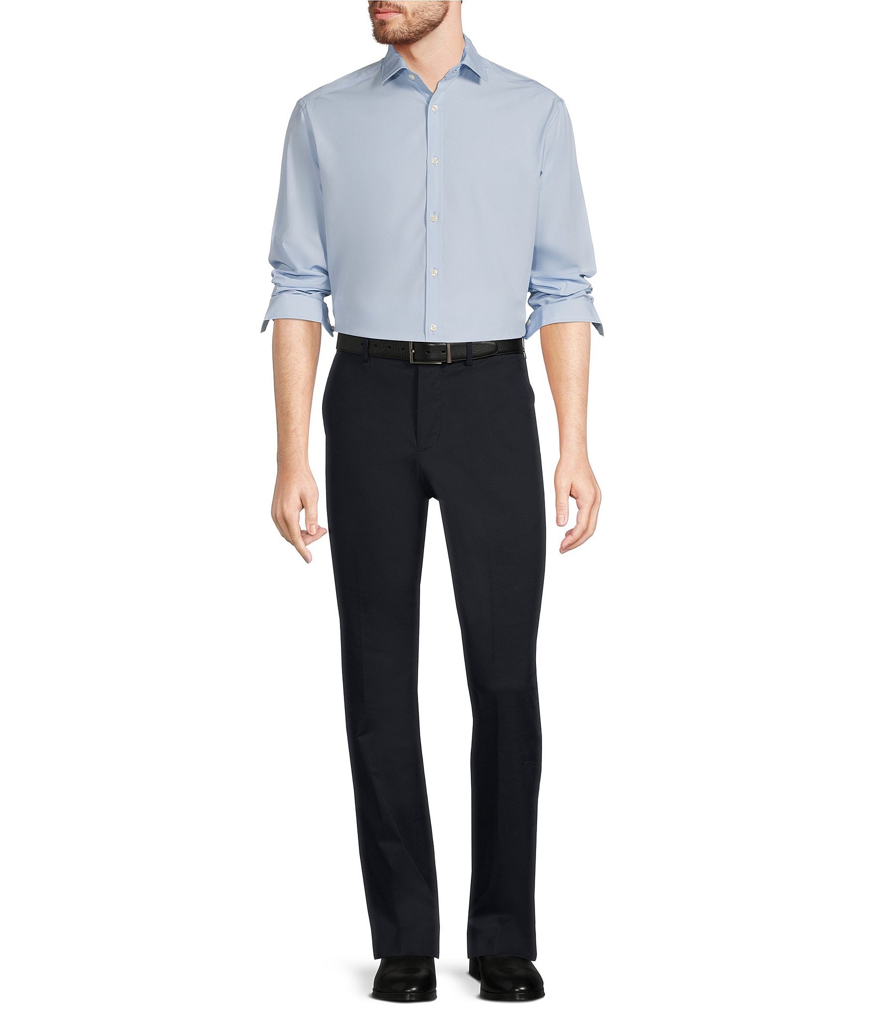 Murano Wardrobe Essentials Alex Slim Fit Flat Front Washed Stretch Chino Pants