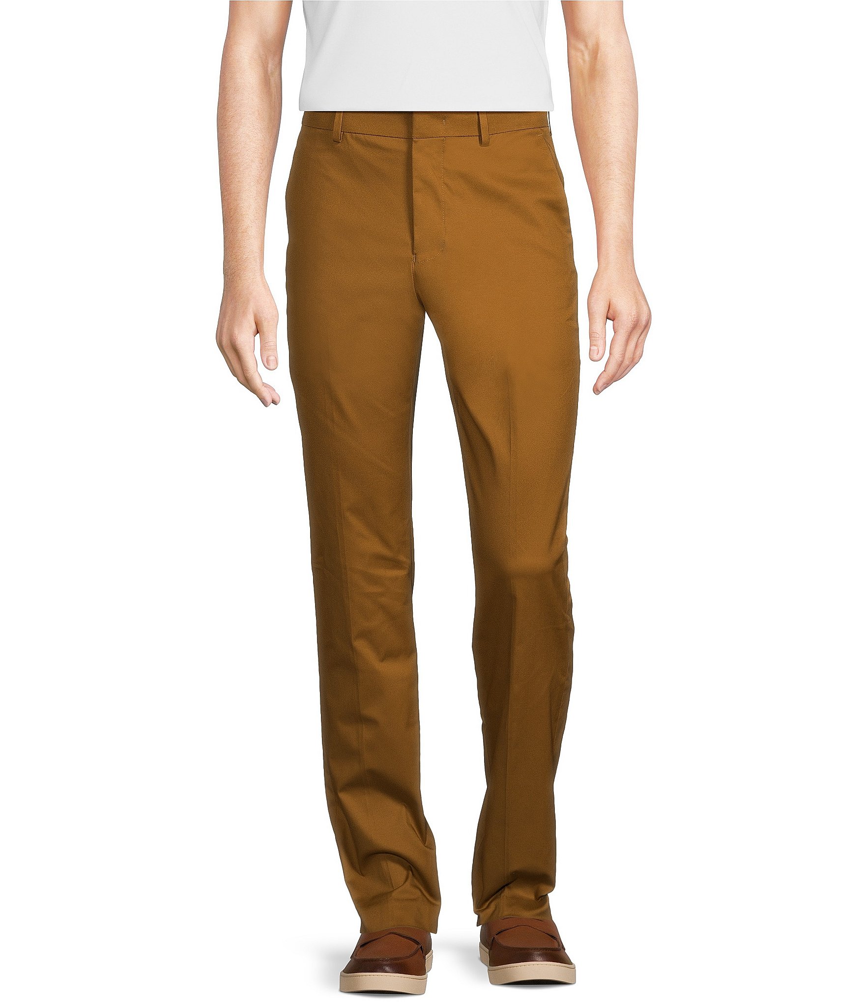 Murano Wardrobe Essentials Alex Slim Fit Flat Front Washed Stretch Chino Pants