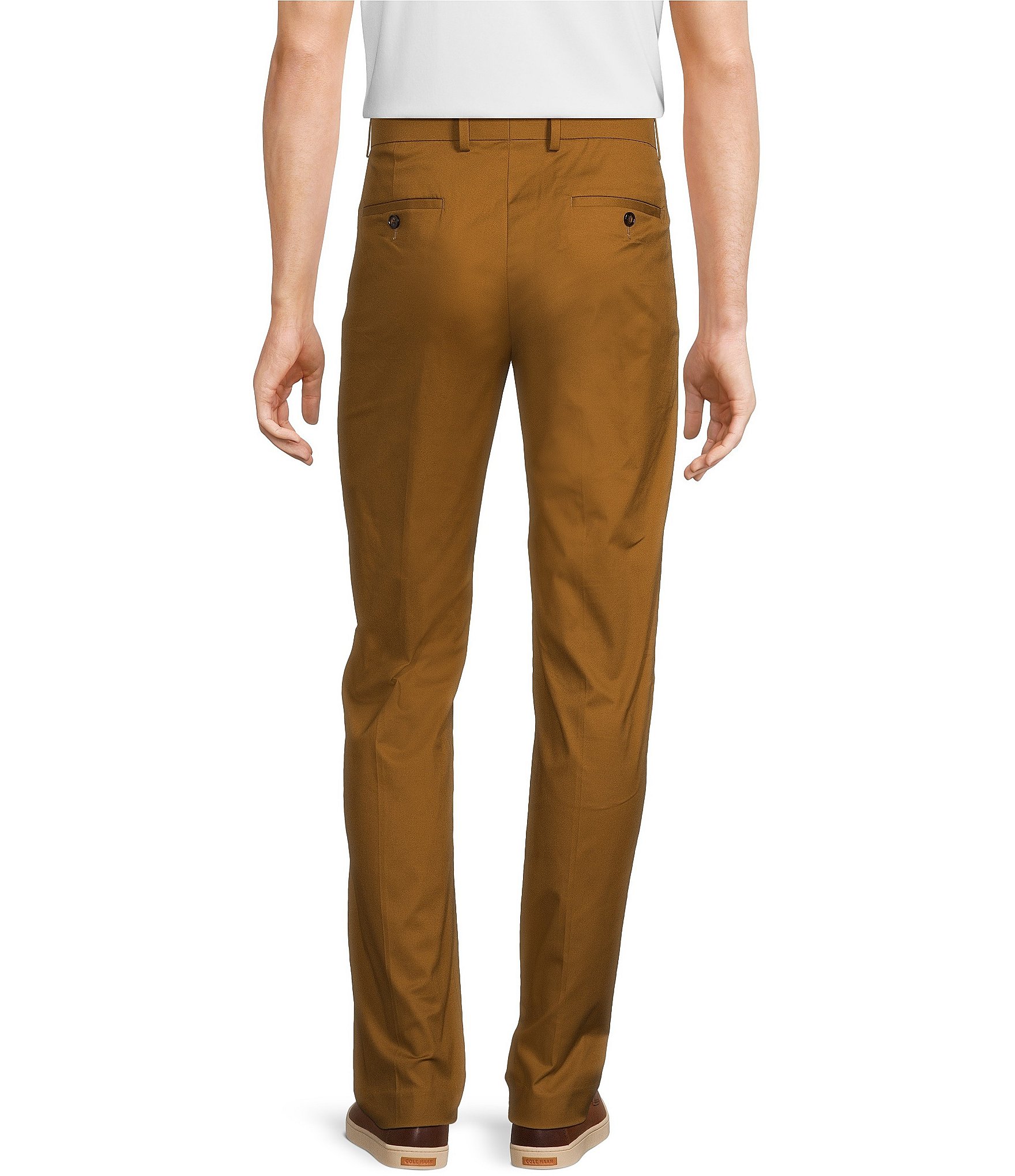 Murano Wardrobe Essentials Alex Slim Fit Flat Front Washed Stretch Chino Pants