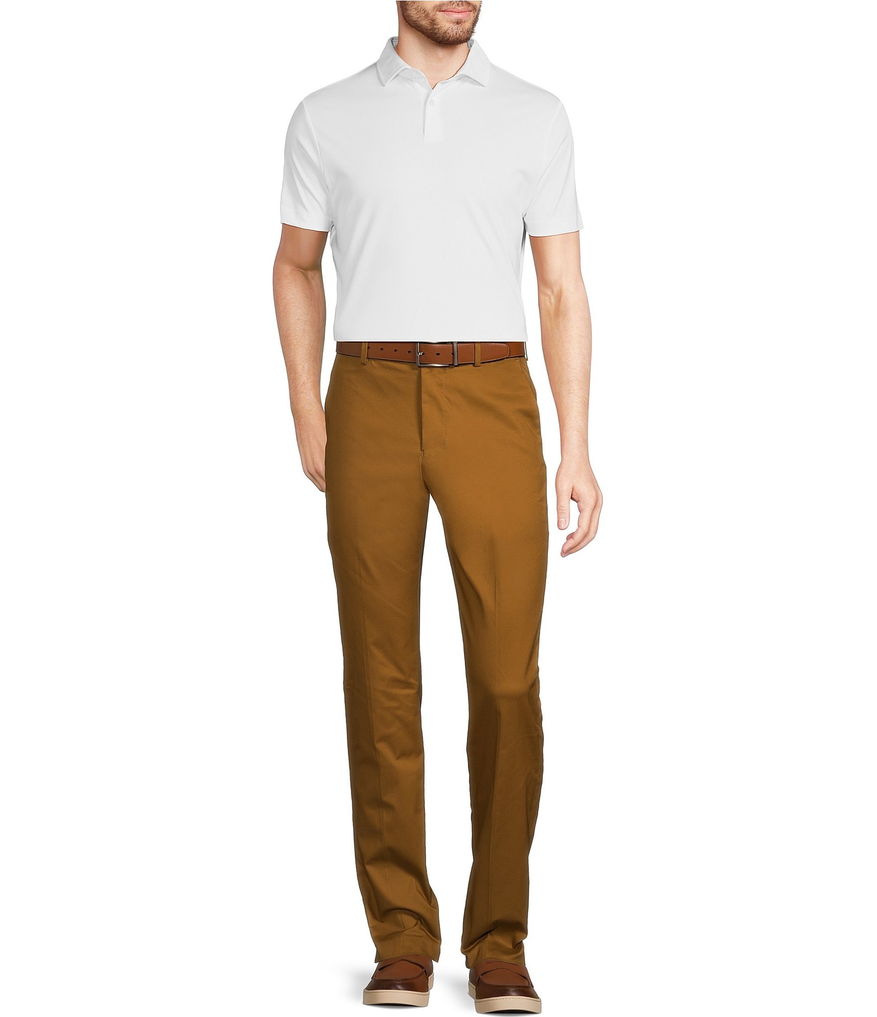 Murano Wardrobe Essentials Alex Slim Fit Flat Front Washed Stretch Chino Pants