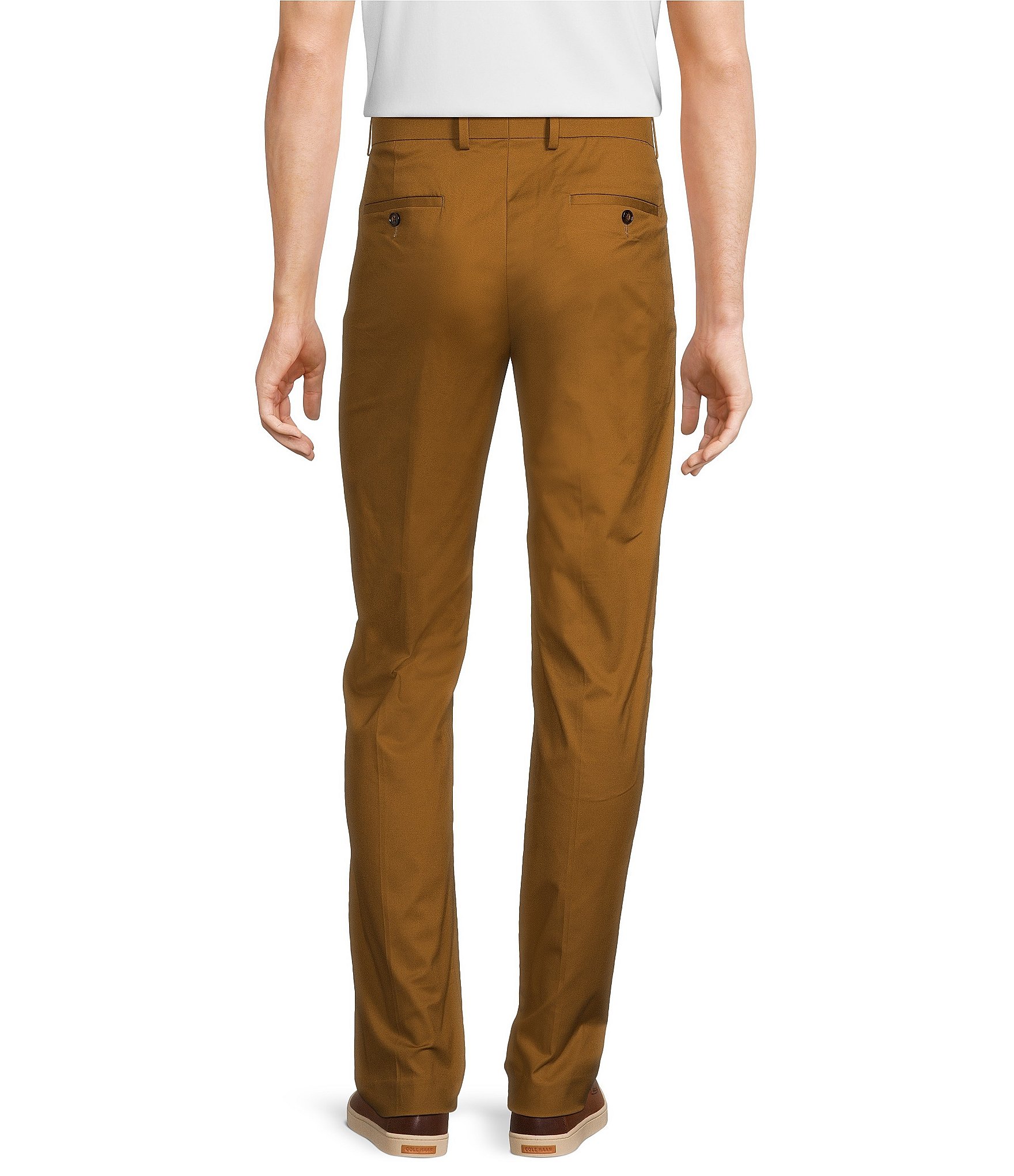 Murano Wardrobe Essentials Alex Slim Fit Flat Front Washed Stretch Chino Pants