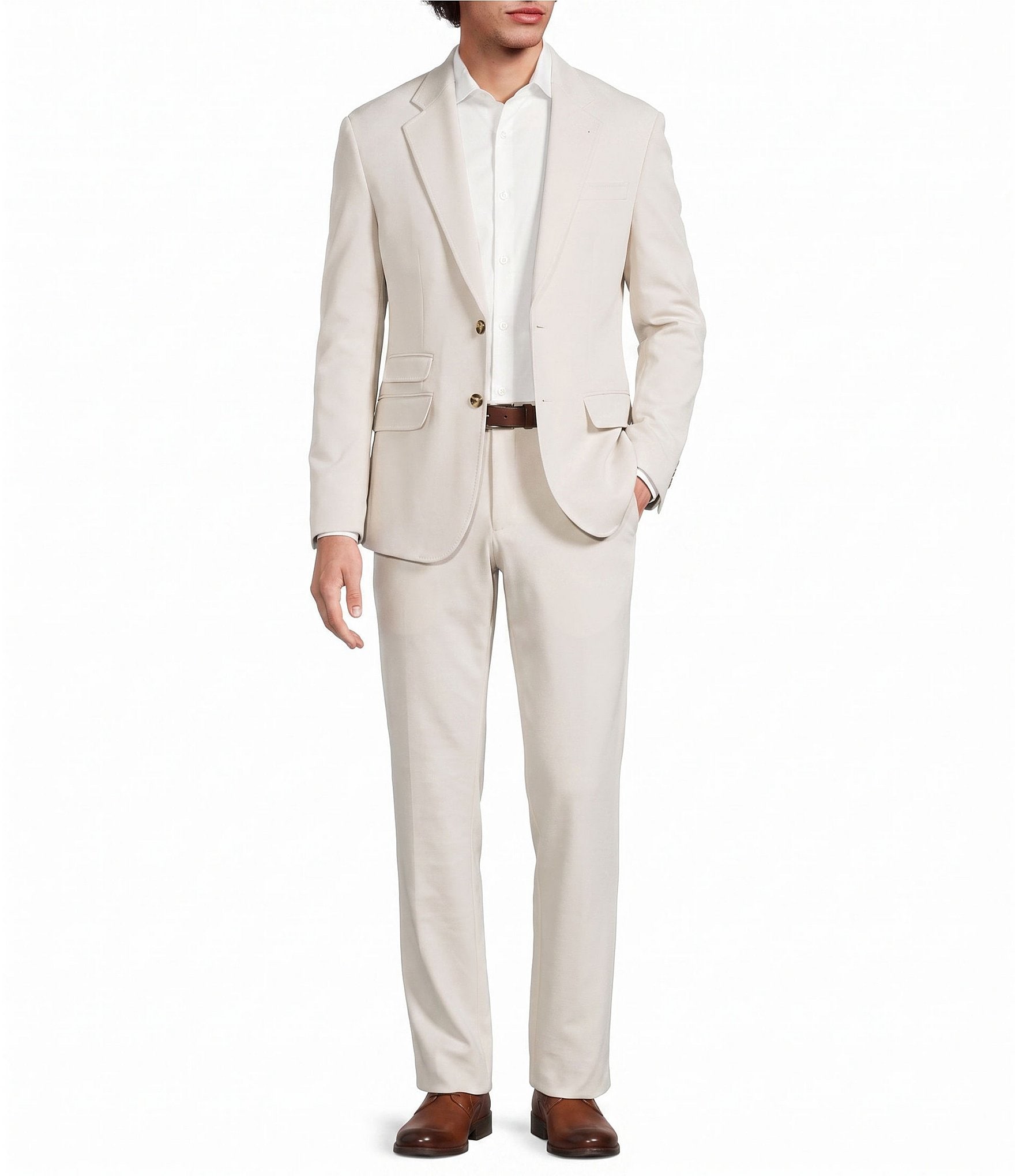 Murano Wardrobe Essentials Coordinating Slim Fit Solid Textured Suit Separates Knit Blazer