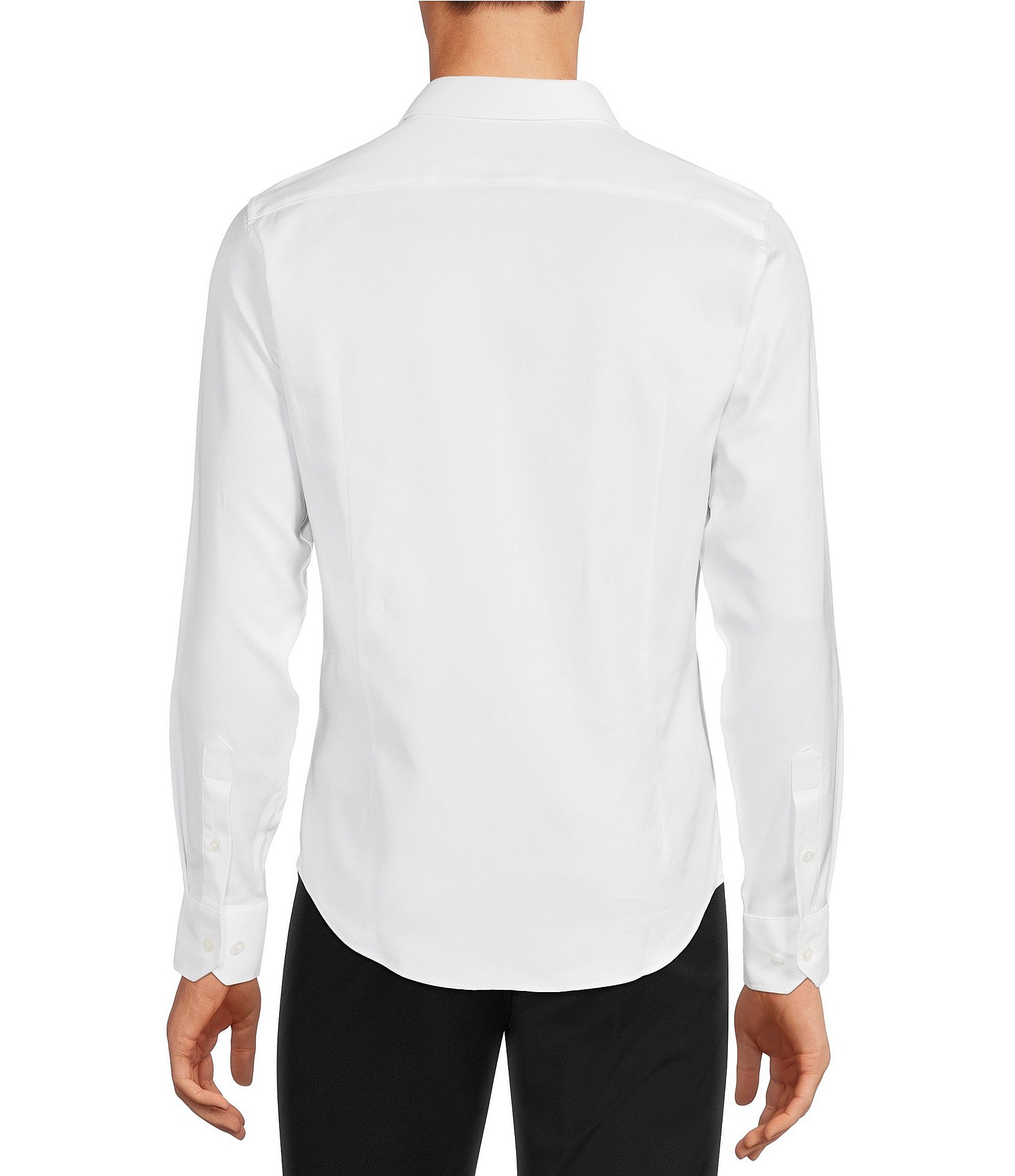 Murano Wardrobe Essentials Slim-Fit Textured Spread-Collar Woven Sportshirt