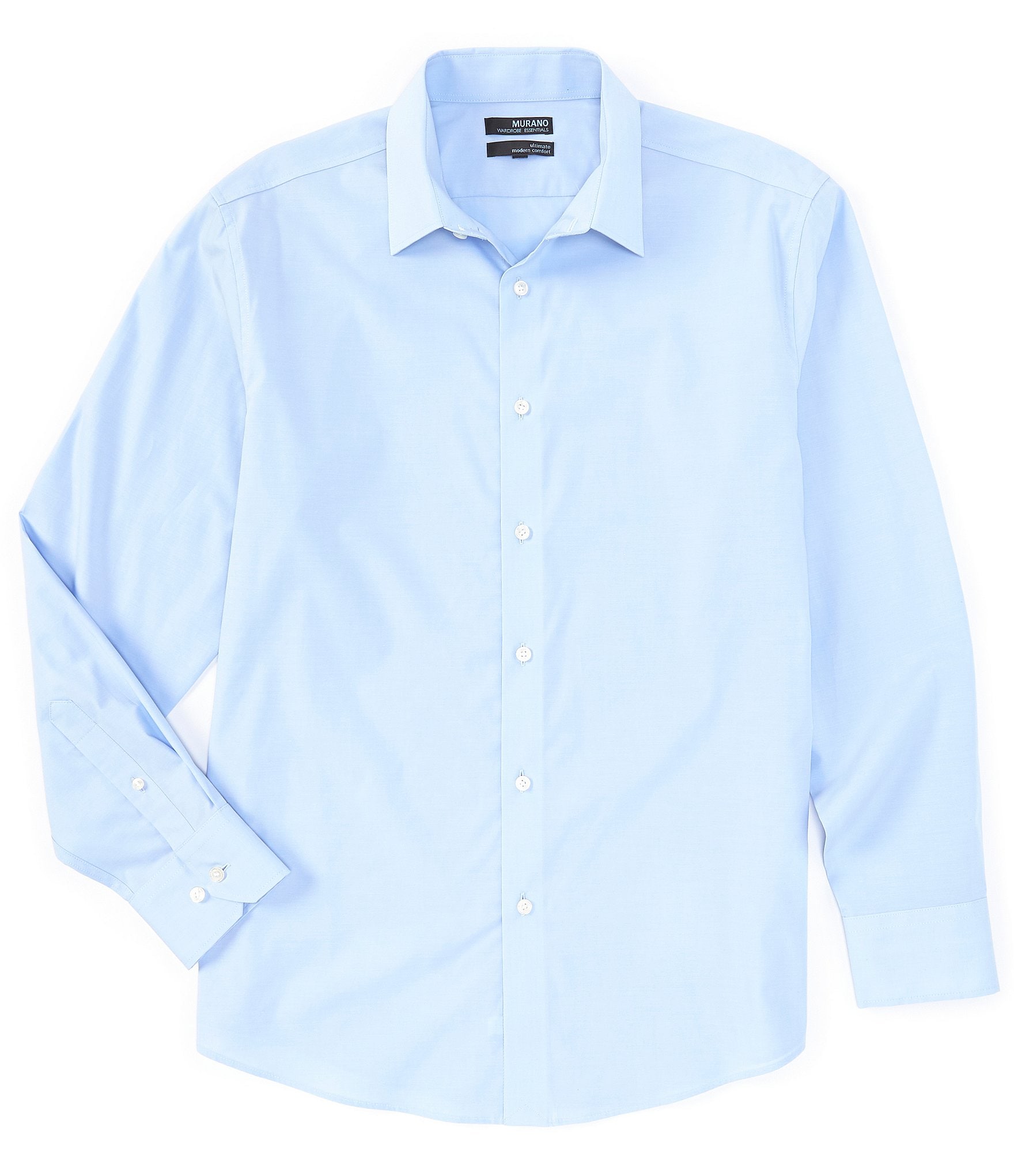 Murano Wardrobe Essentials Classic-Fit Solid Long-Sleeve Woven Shirt