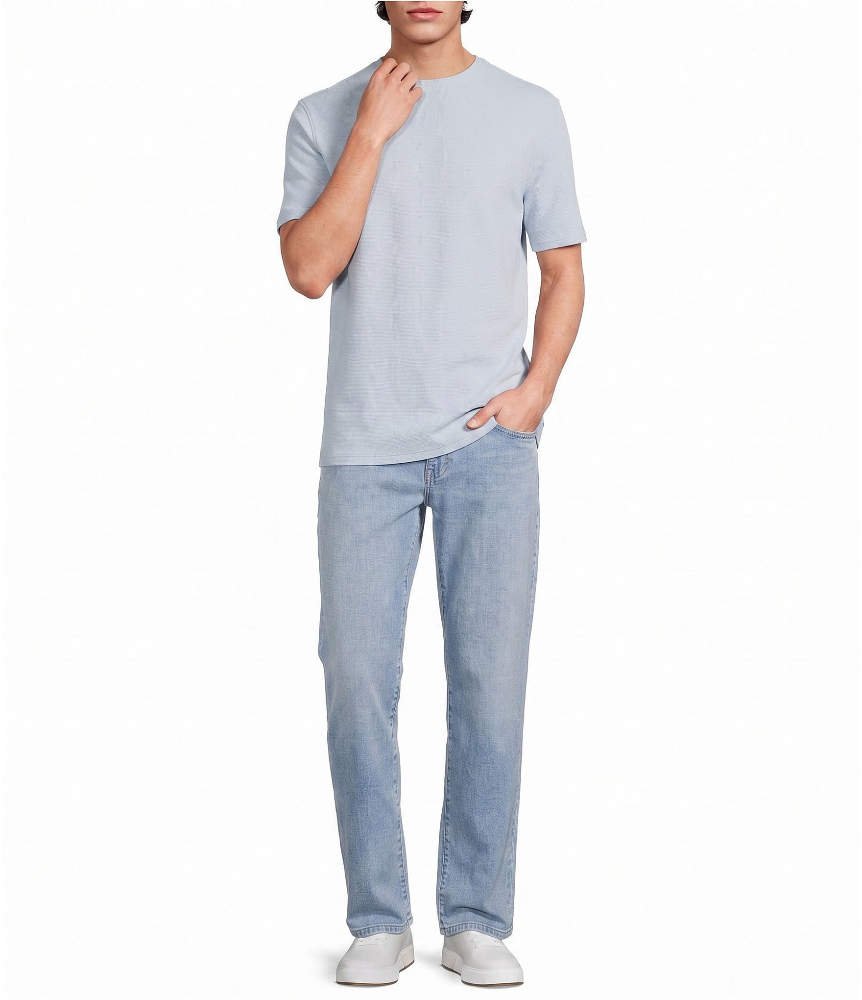 Murano Weekend Edit Short Sleeve Waffle Crew