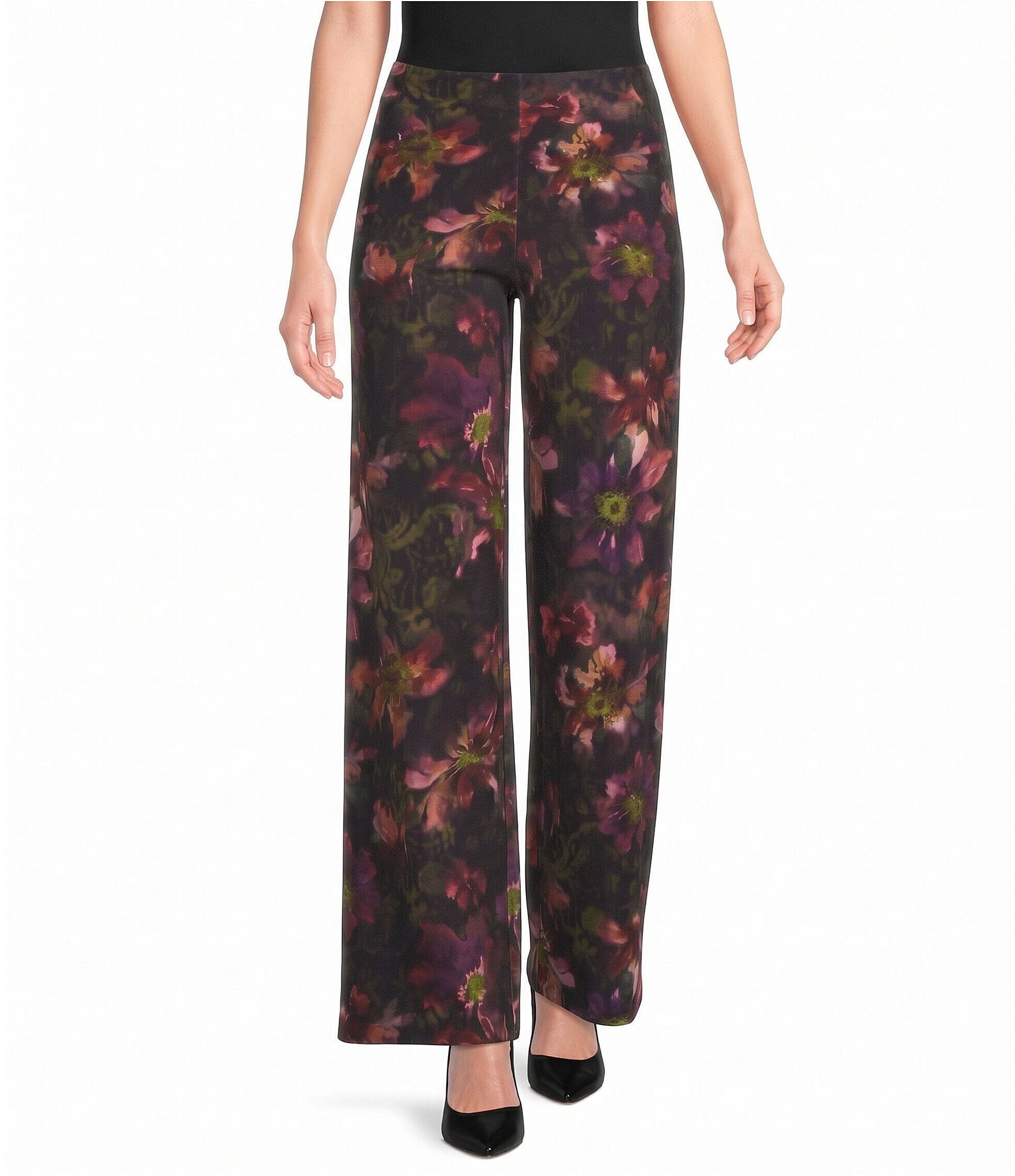 Muse by Marchesa Floral Wide Leg Aster Pants