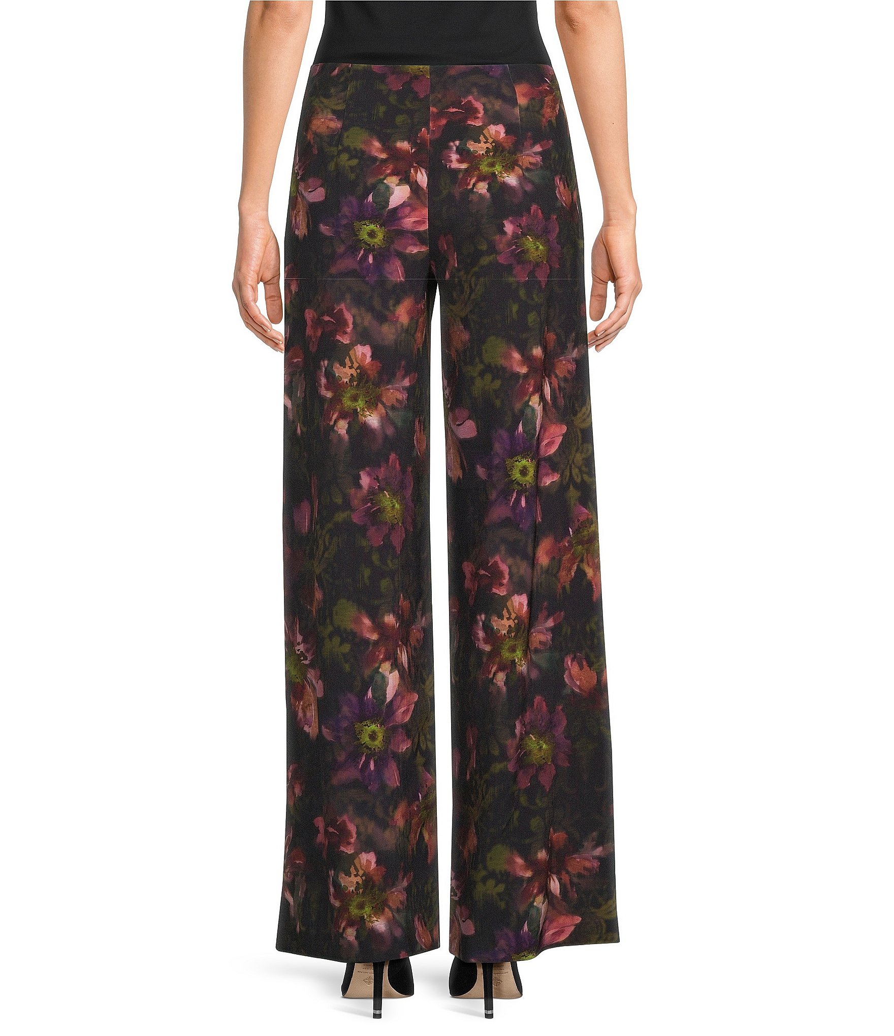 Muse by Marchesa Floral Wide Leg Aster Pants