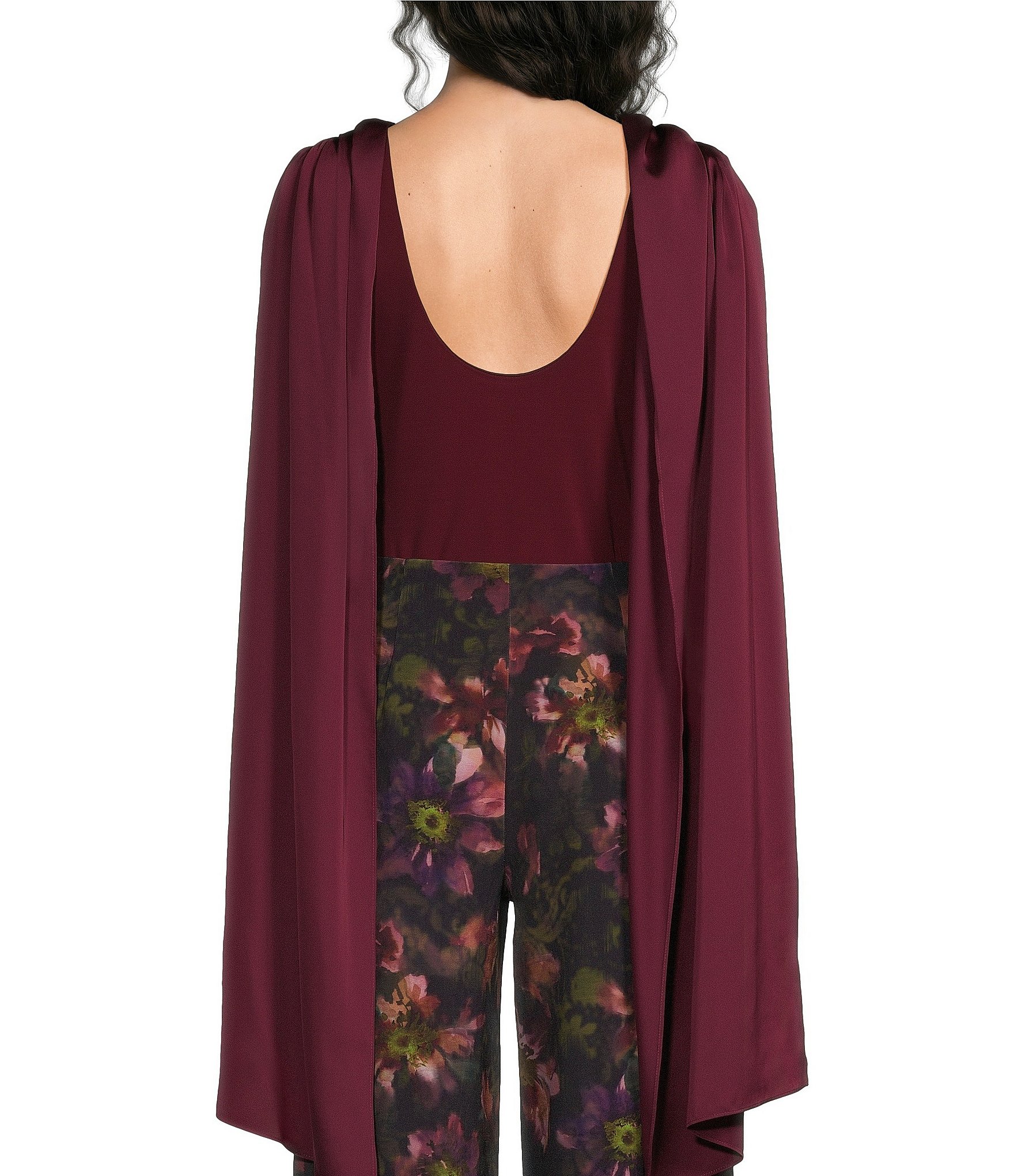 Muse by Marchesa June Cowl Neck Draped Bodysuit