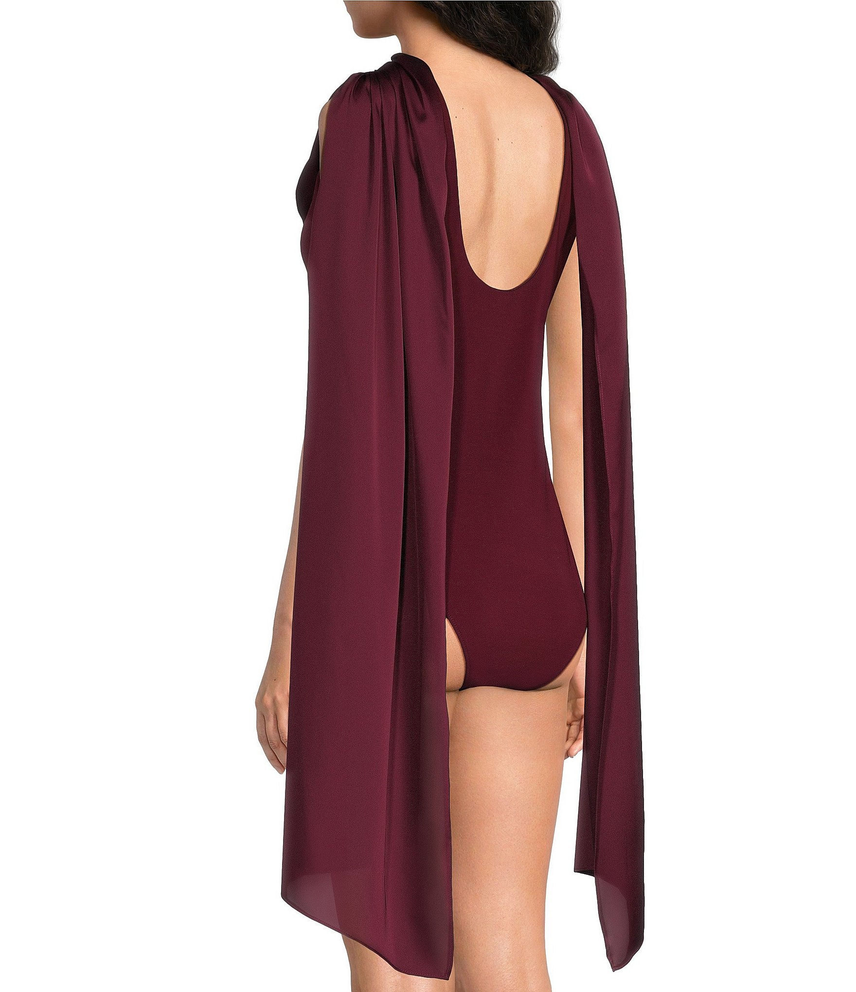 Muse by Marchesa June Cowl Neck Draped Bodysuit
